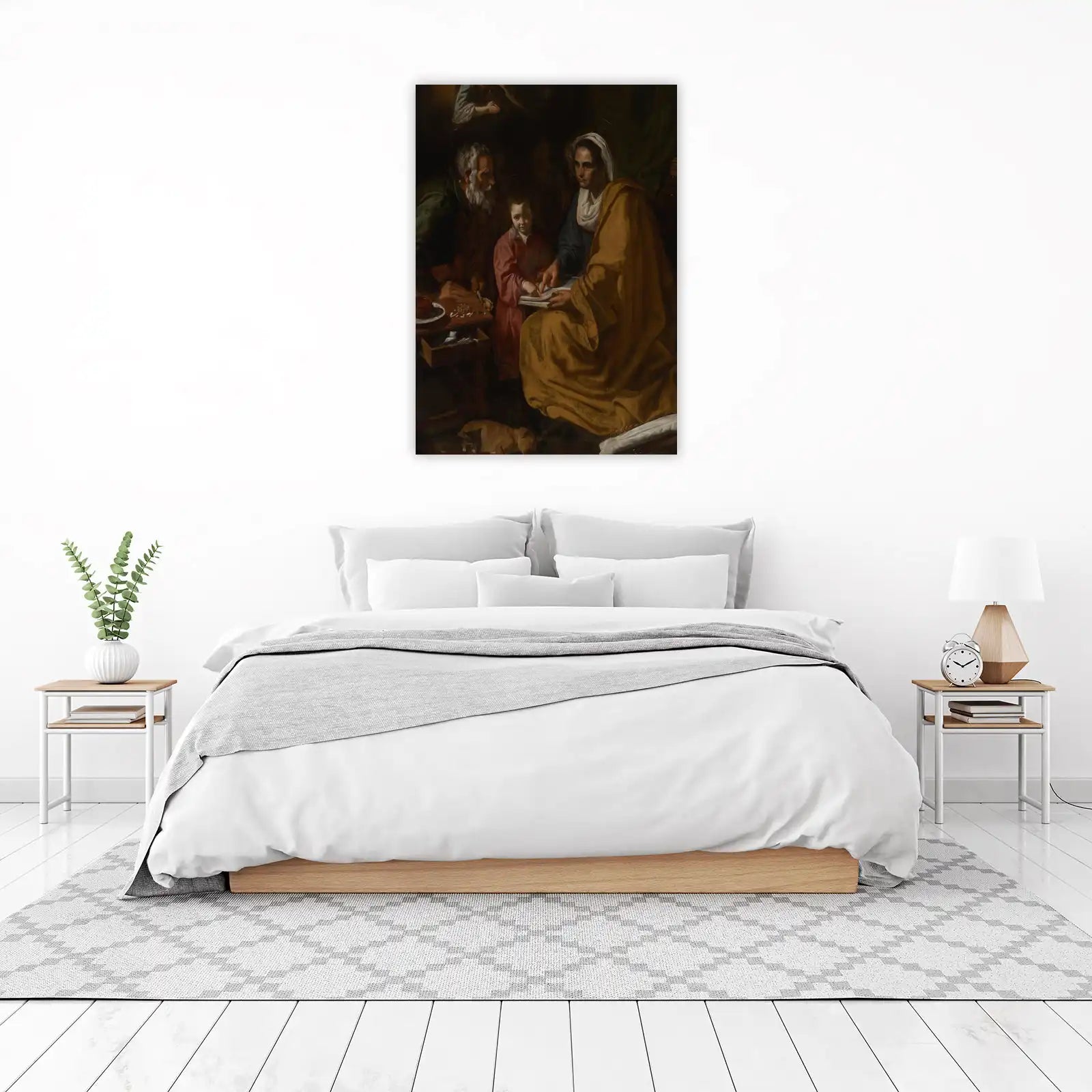 Classic Family Reading Scene Wall Art