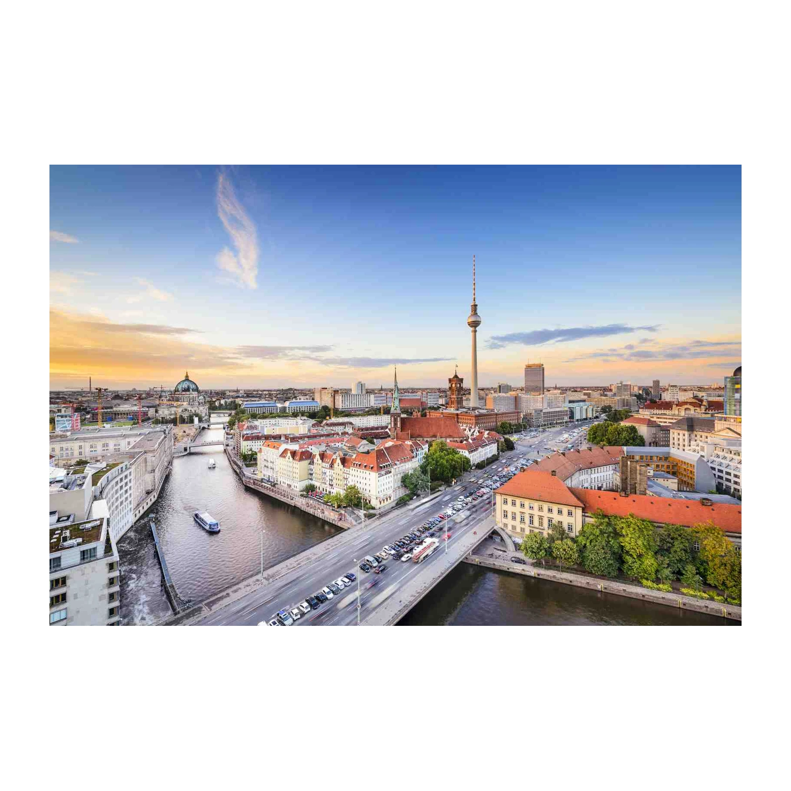 Berlin Skyline at Dusk Wall Art