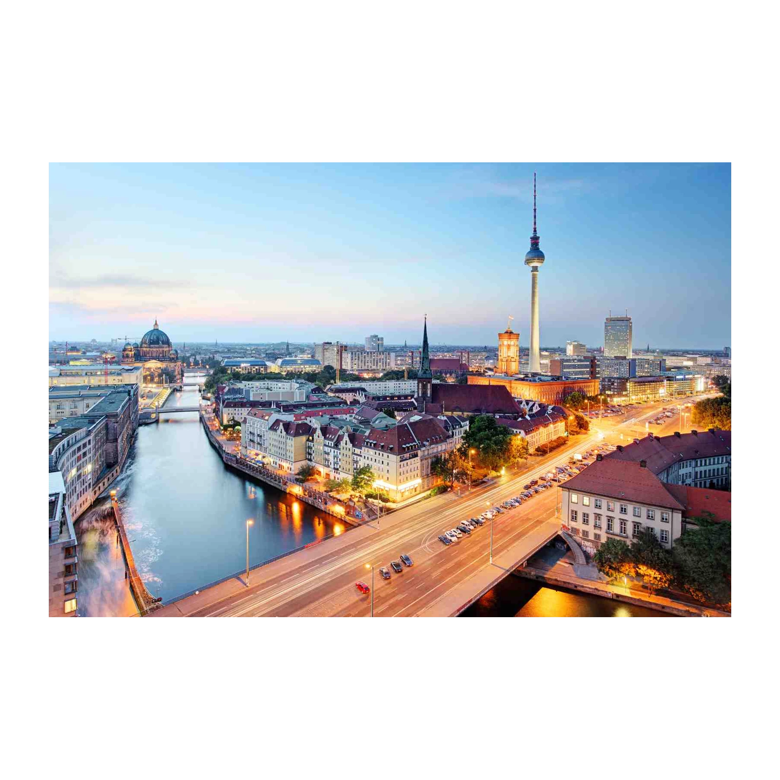 Iconic Berlin Skyline at Dusk Wall Art