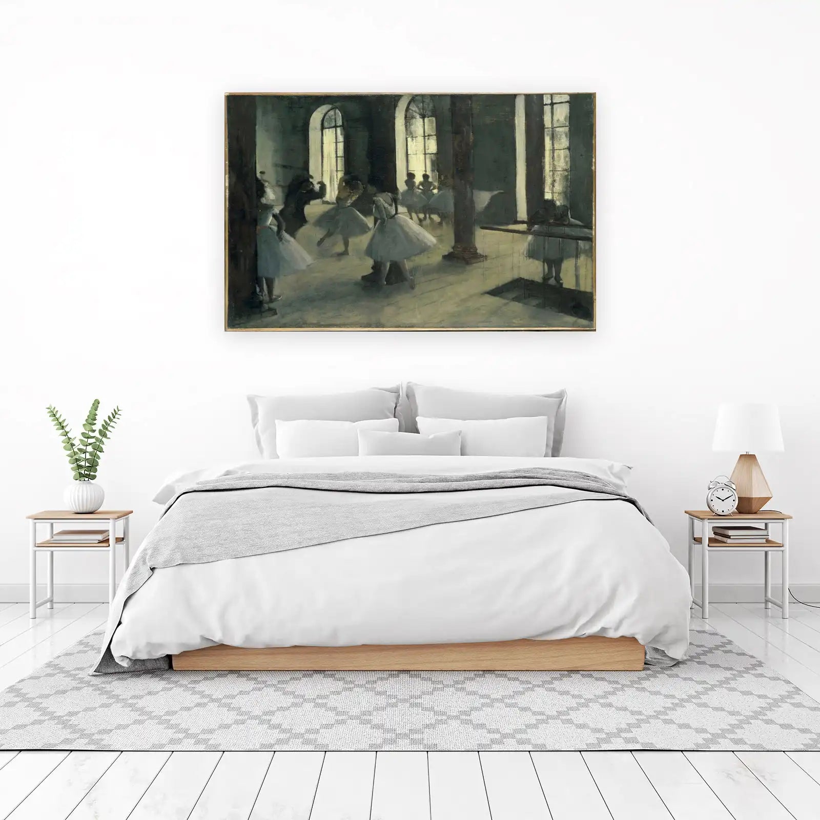 Dancers Rehearsing Ballet Art Wall Art