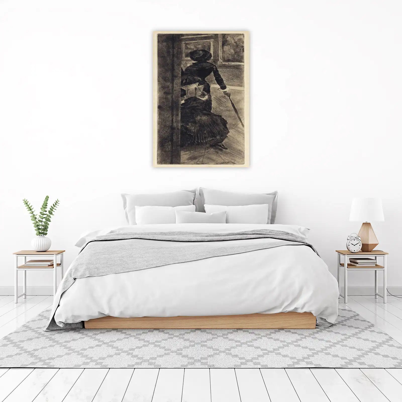 Elegant Woman with Book Wall Art