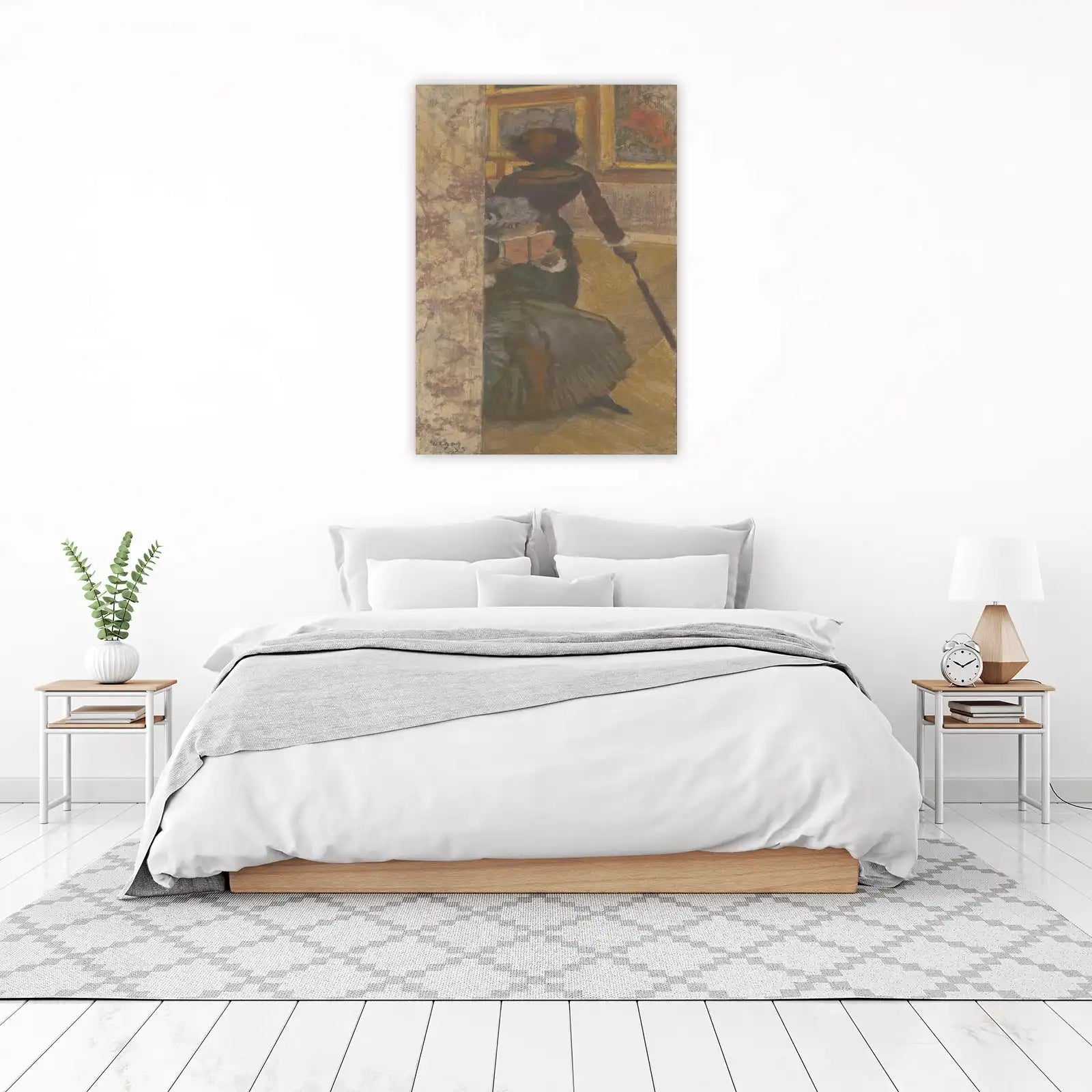 Elegant Woman Reading Pastel Wall Art