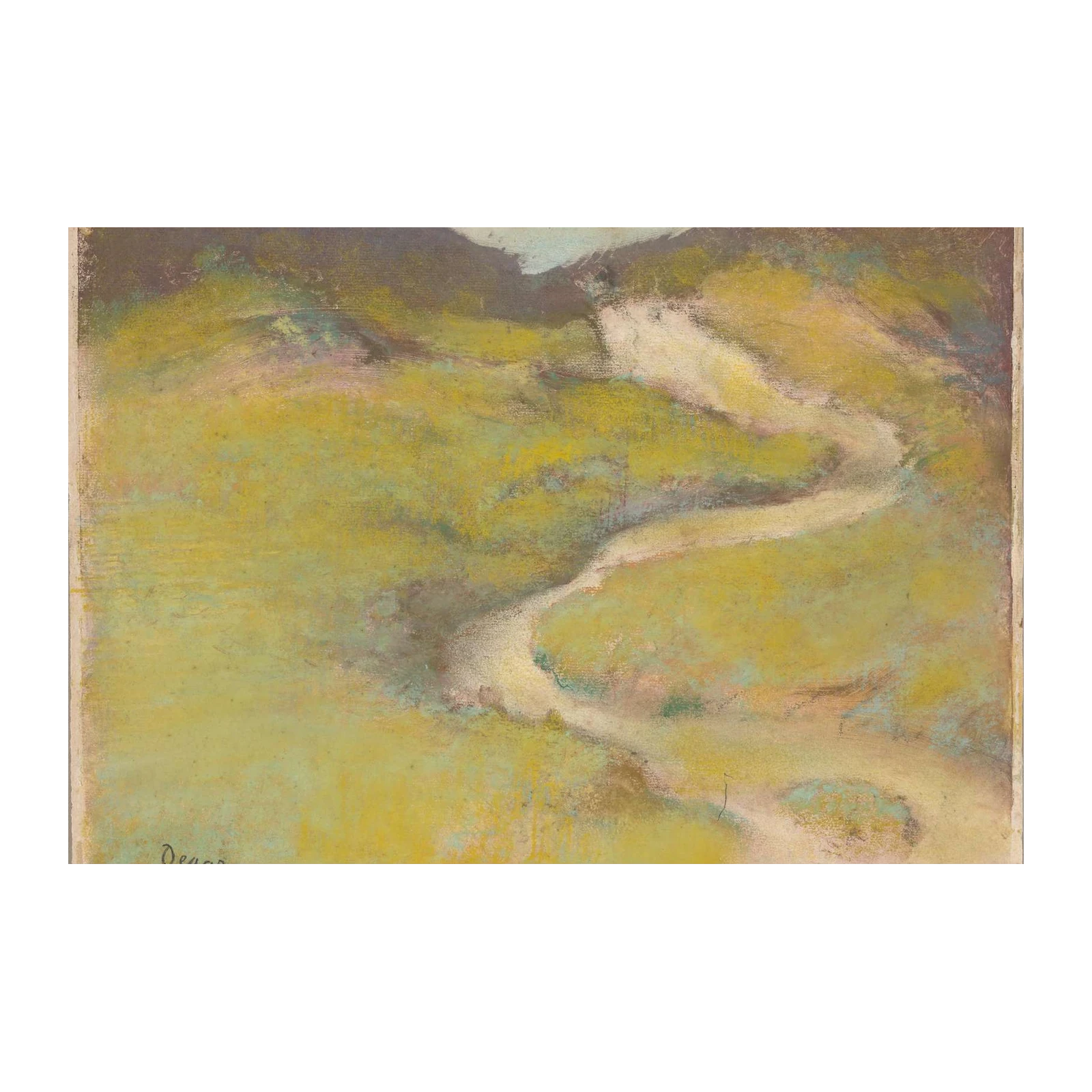 Serene Meadow Landscape Impressionist Wall Art