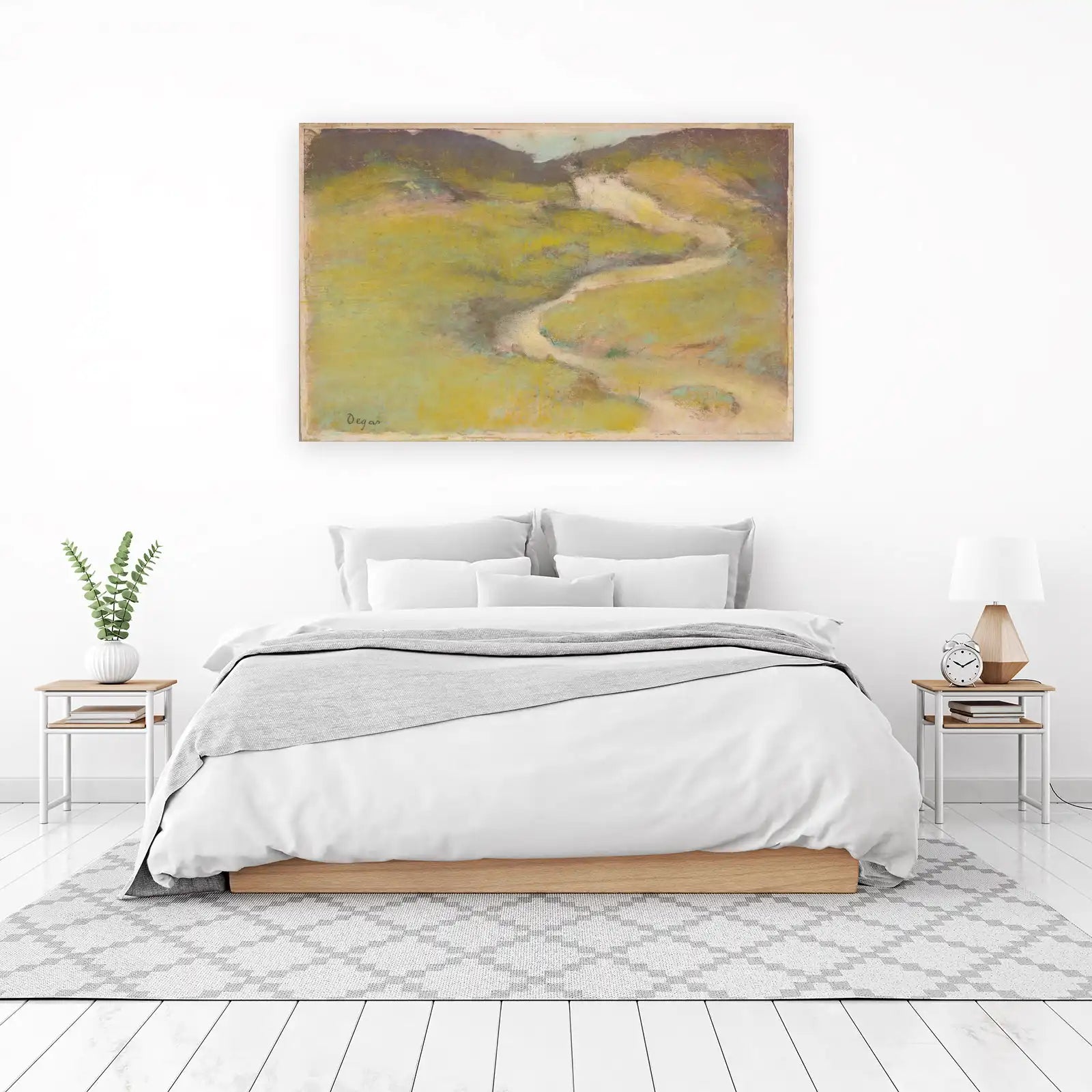 Serene Meadow Landscape Impressionist Wall Art