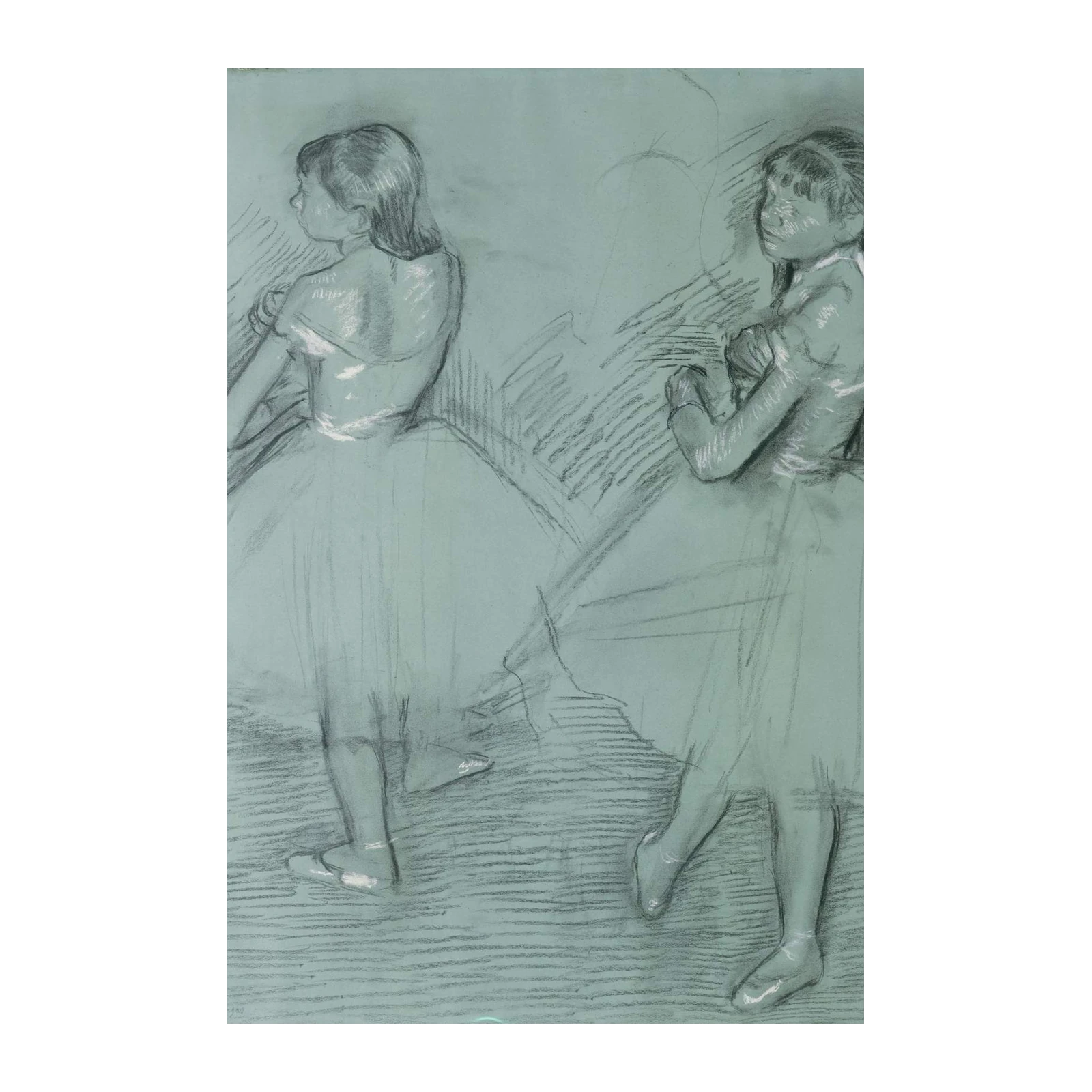 Dancers Sketch Impressionist Style Wall Art
