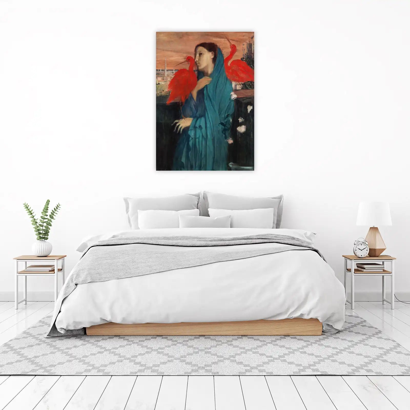 Mystical Lady & Scarlet Ibises Wall Art