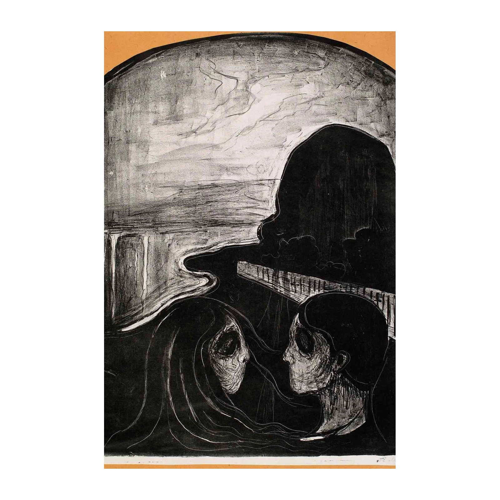 Melancholy Embrace Vintage Art Wall Art