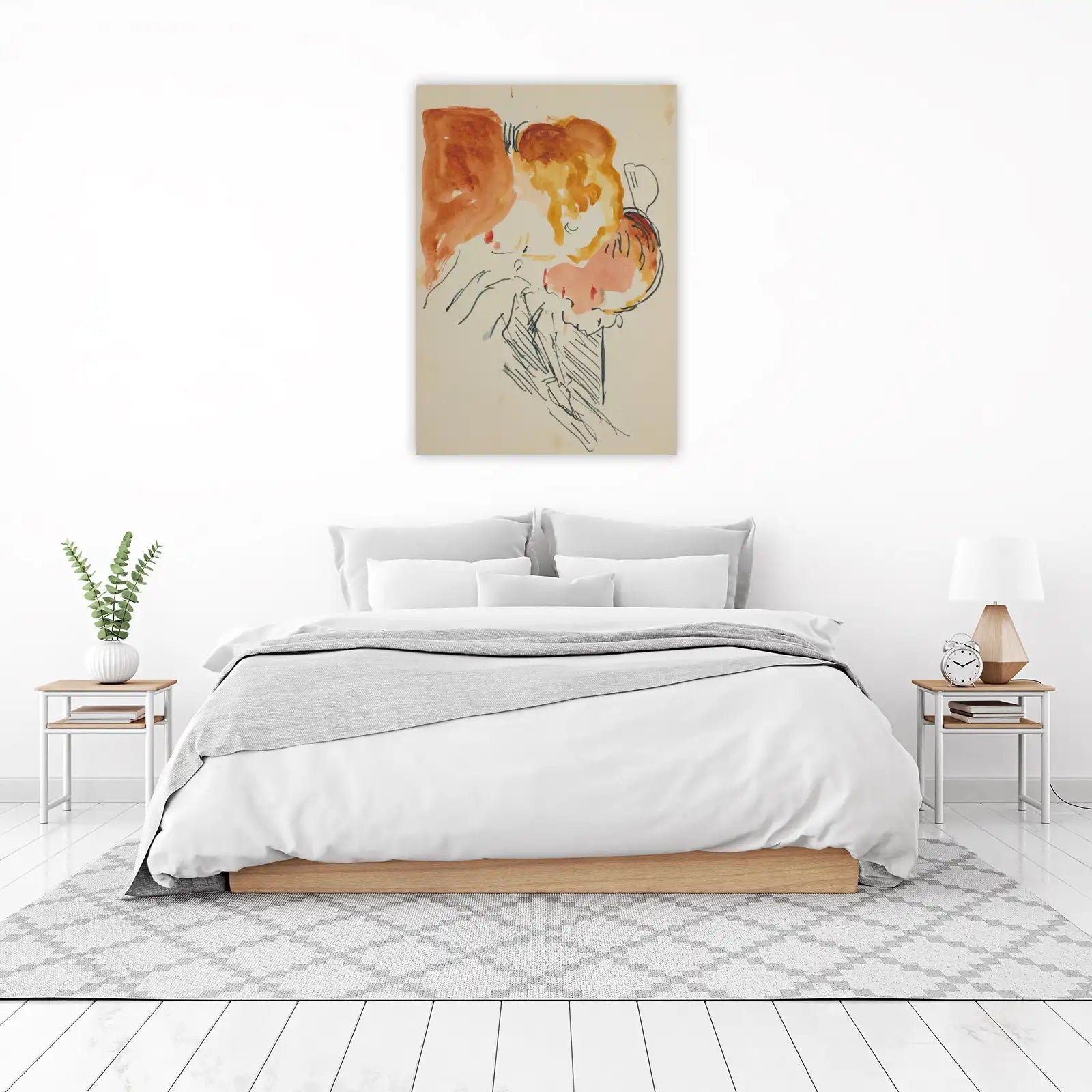 Expressive Abstract Portrait Wall Art