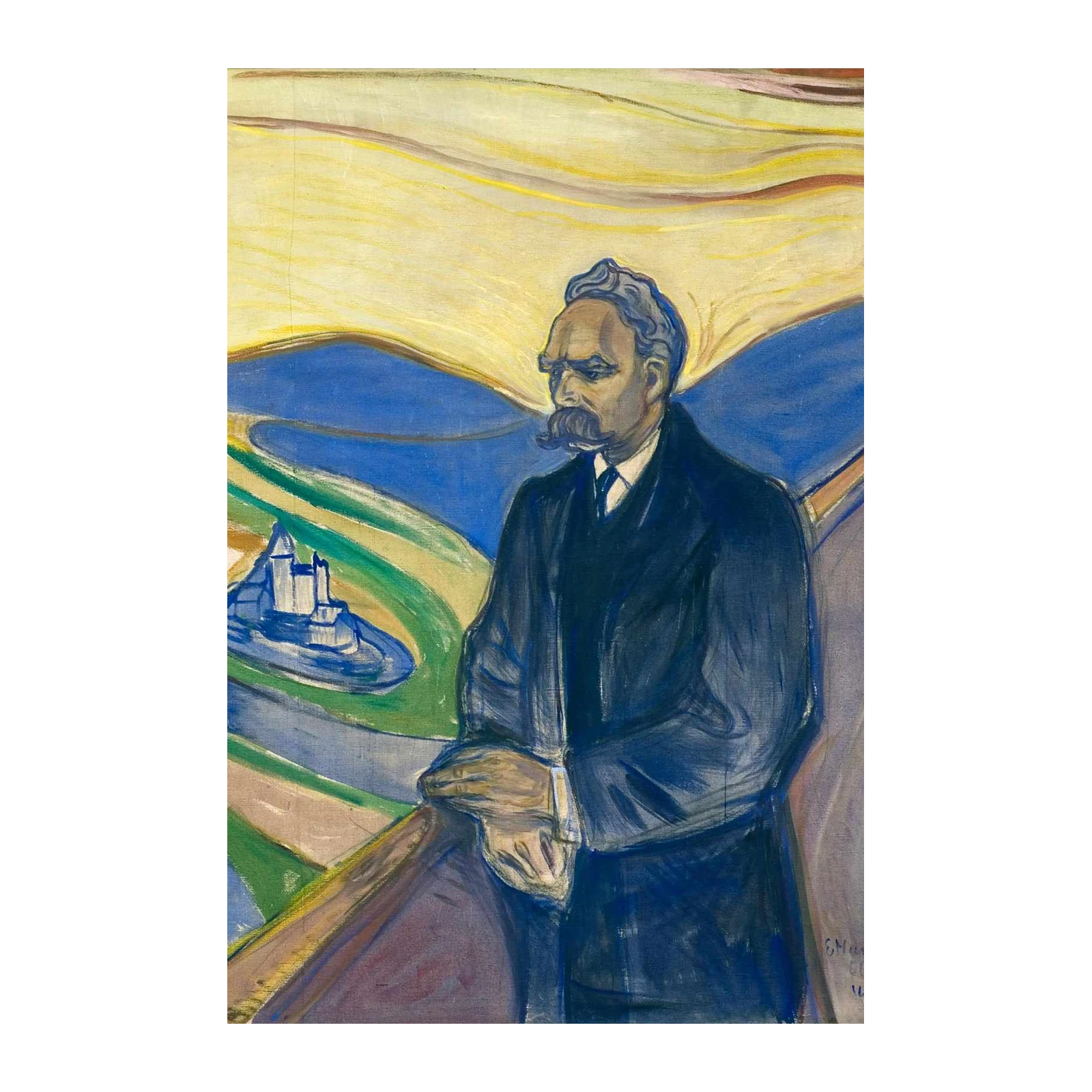 Nietzsche's Contemplation Edvard Munch Wall Art