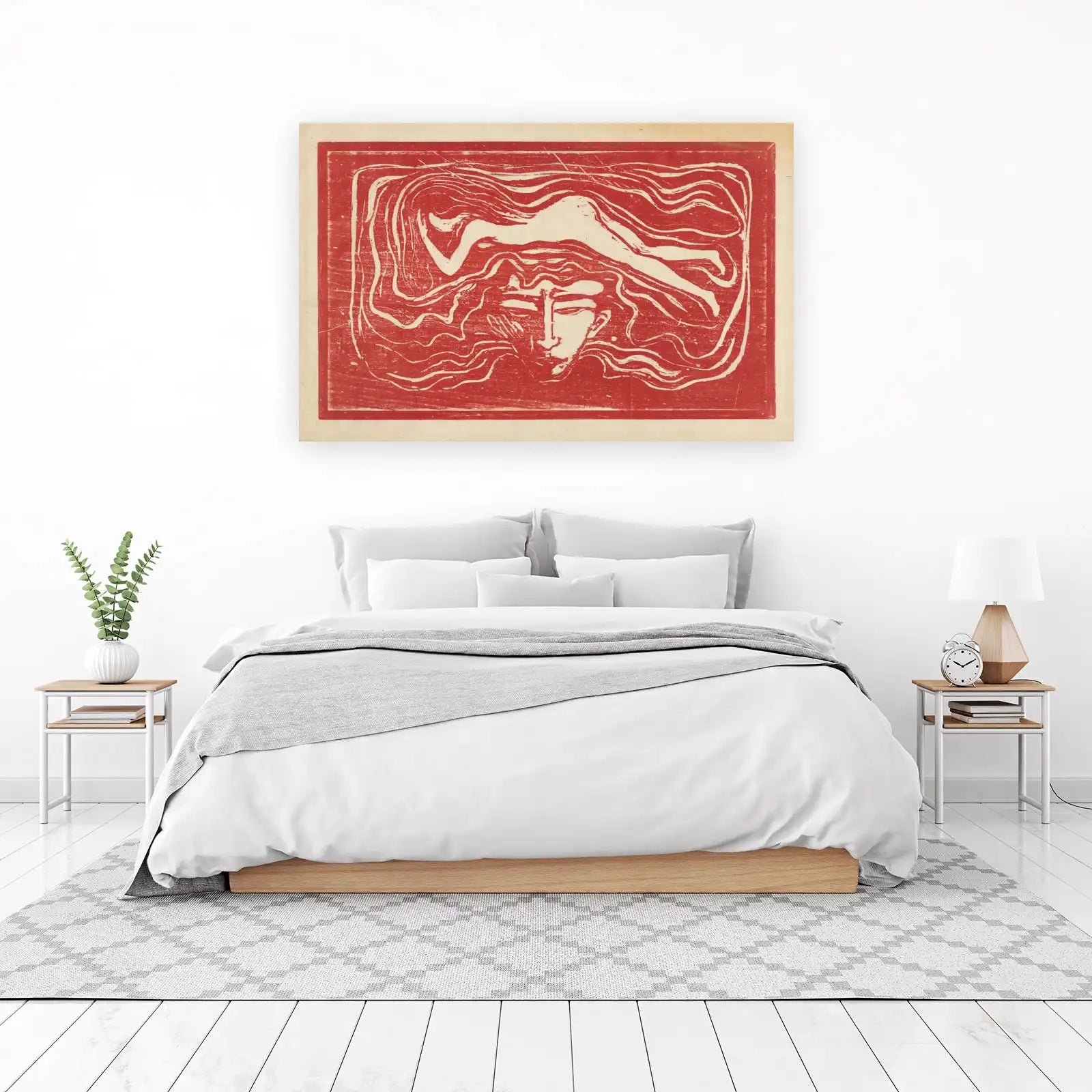 Striking Red Madonna & Child Wall Art