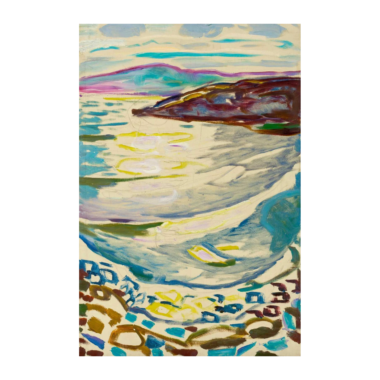 Vibrant Coastal Landscape Impressionist Wall Art