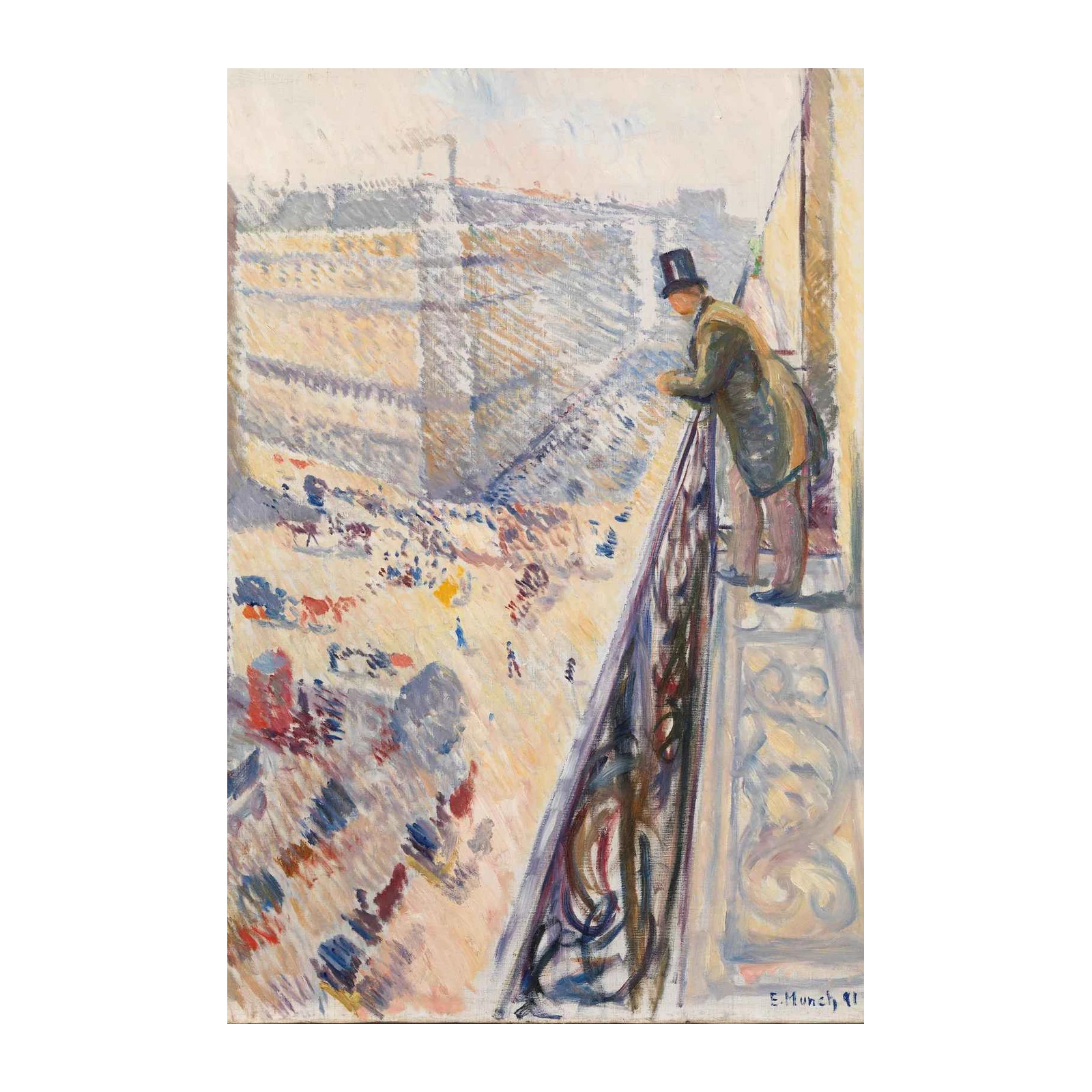 Balcony View Impressionist Art Wall Art