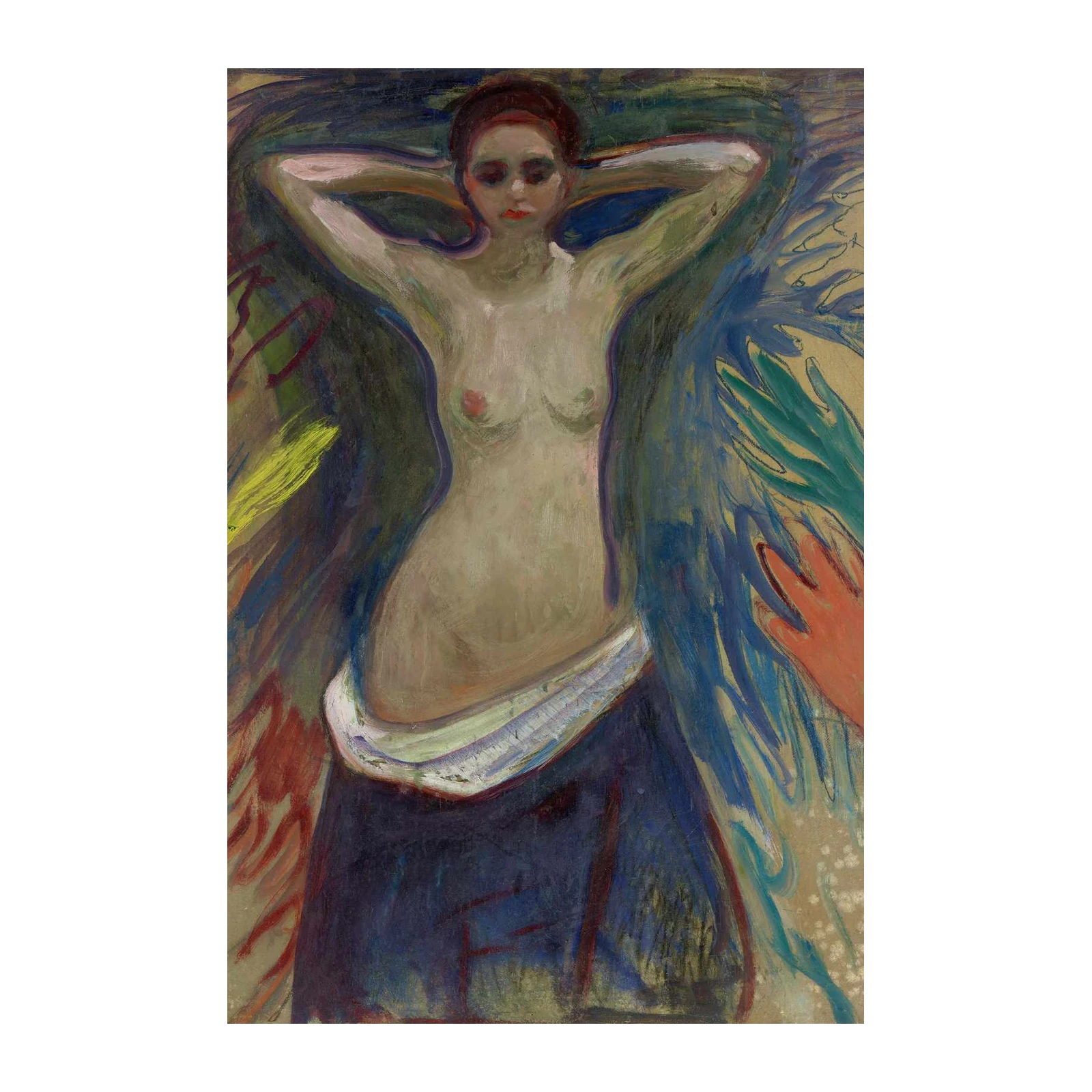 Expressive Nude Woman Wall Art | Modern Wall Art
