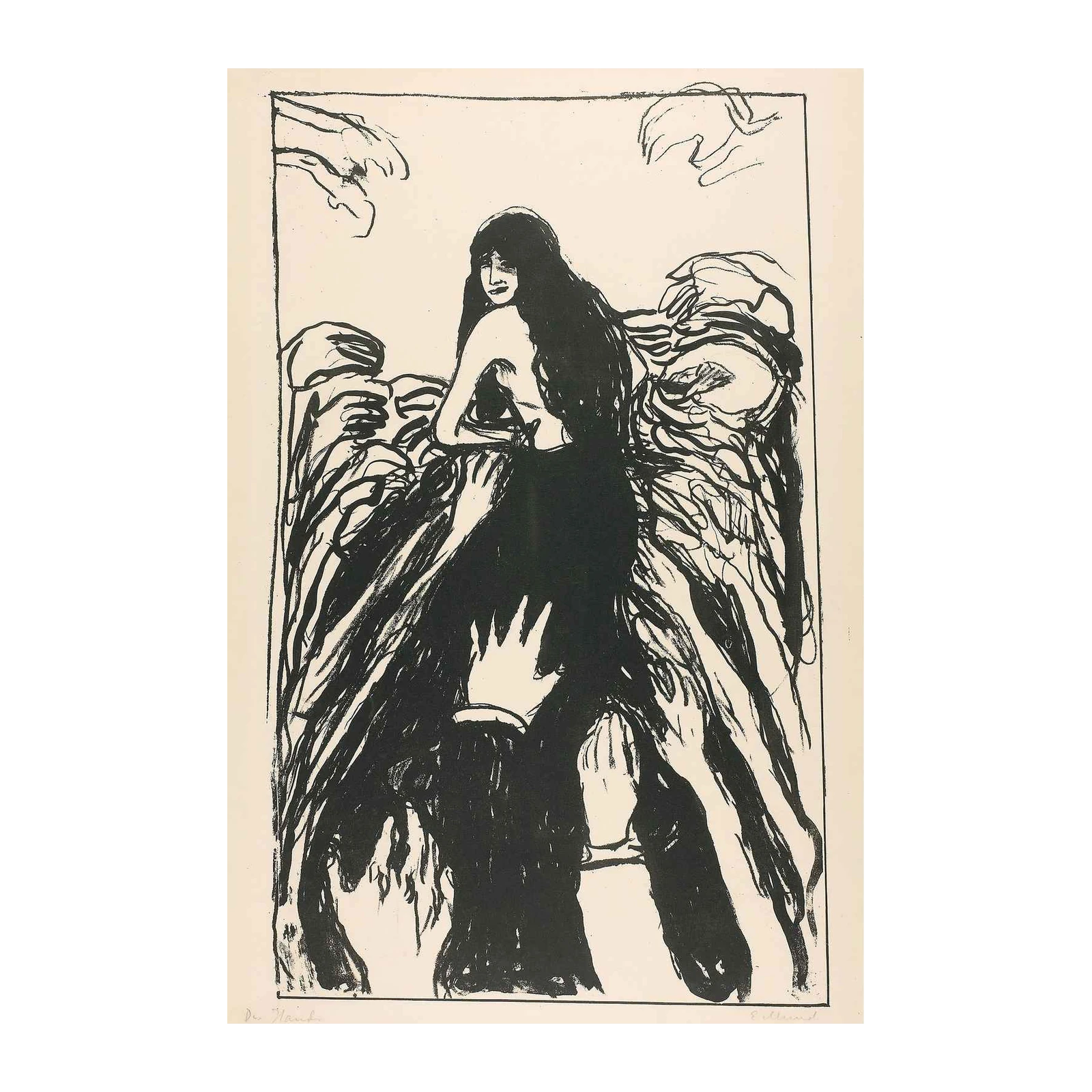 Melancholy Embrace Wall Art | Edvard Munch Art