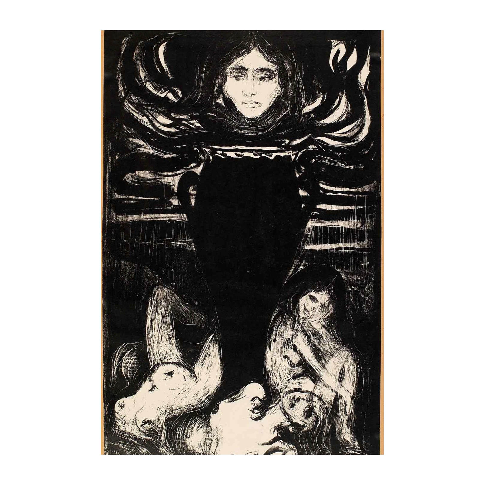 Mysterious Figure & Figures Wall Art | Art Nouveau Decor