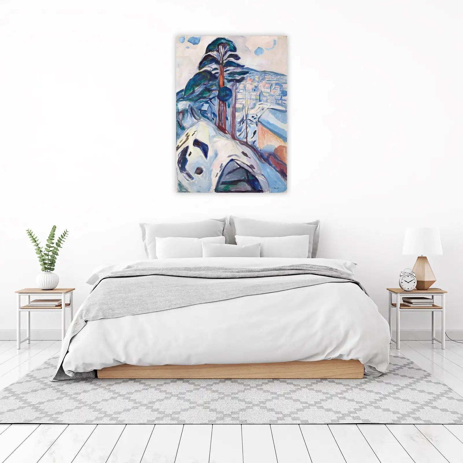 Winter Landscape with Town Wall Art