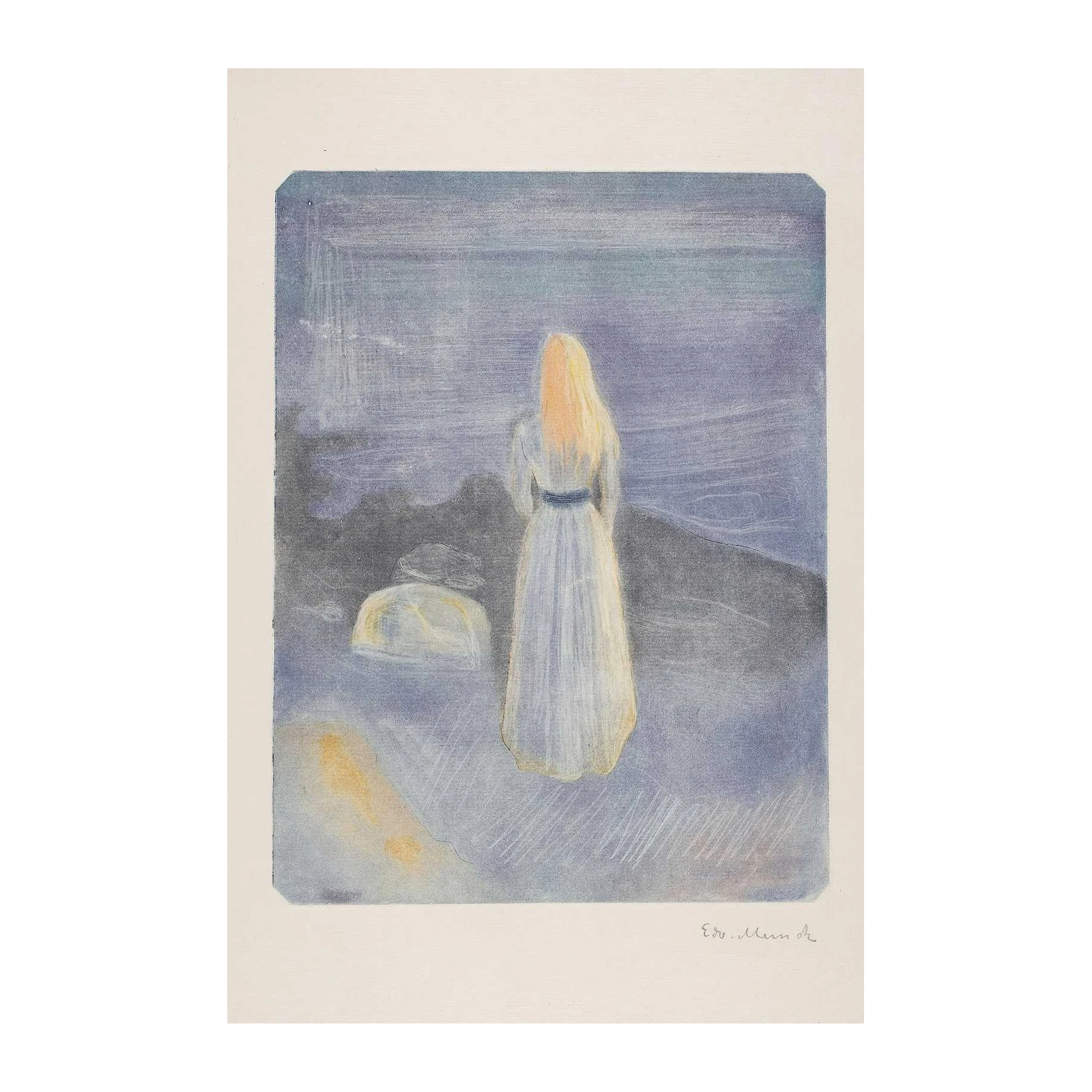Mysterious Woman by the Sea Wall Art