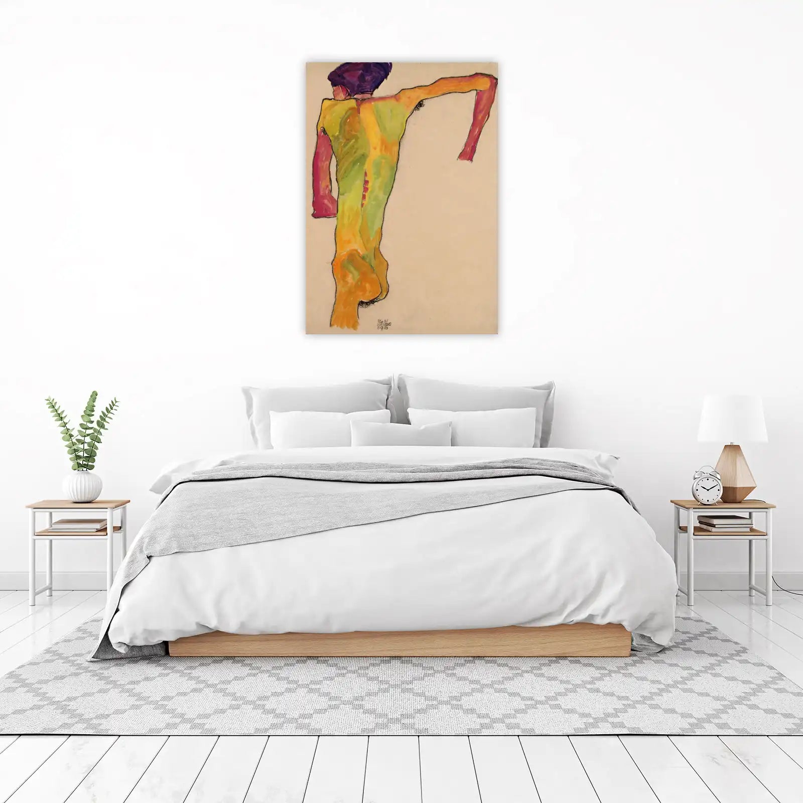 Egon Schiele Figure Study Yellow Green Wall Art