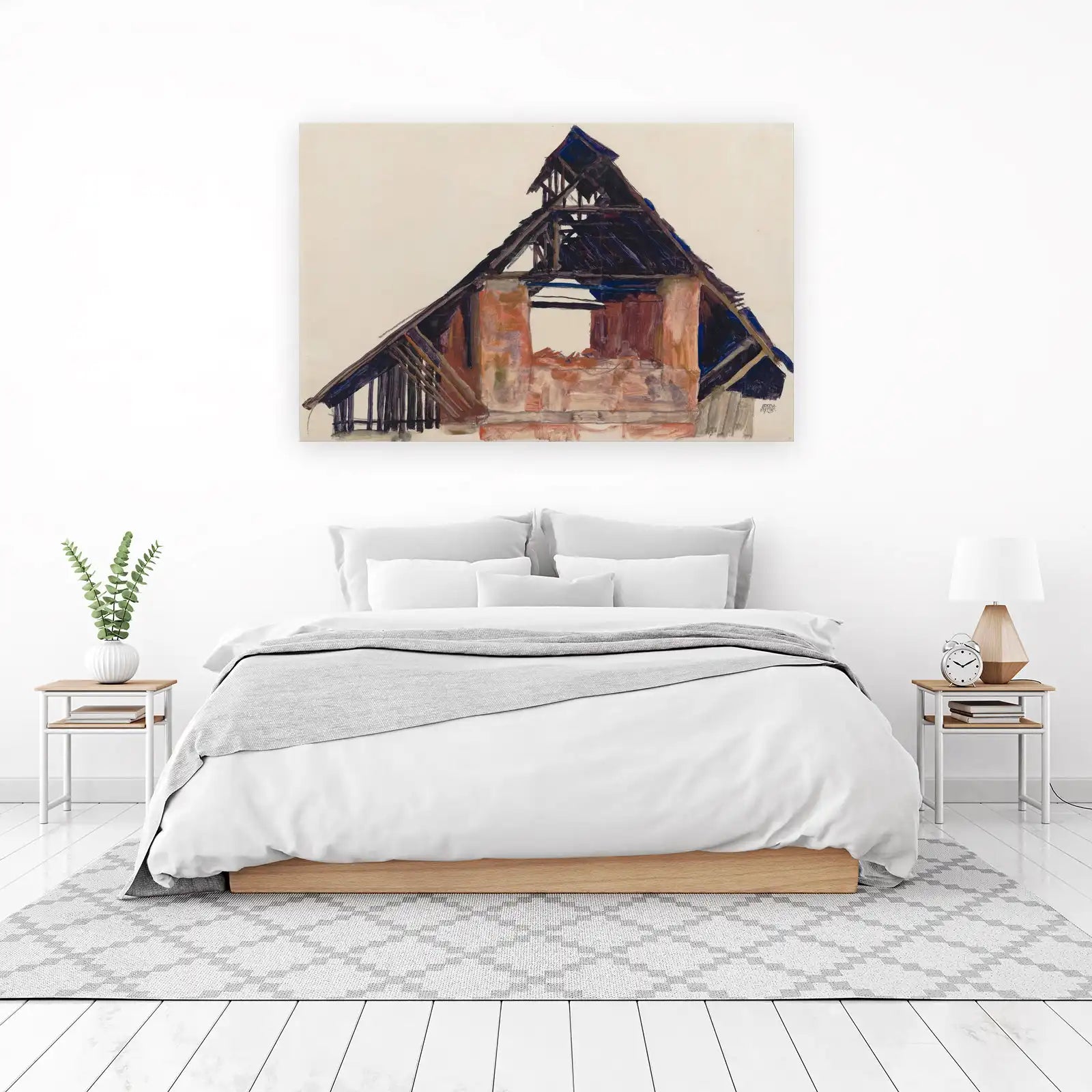 Abstract Ruined Gable House Wall Art