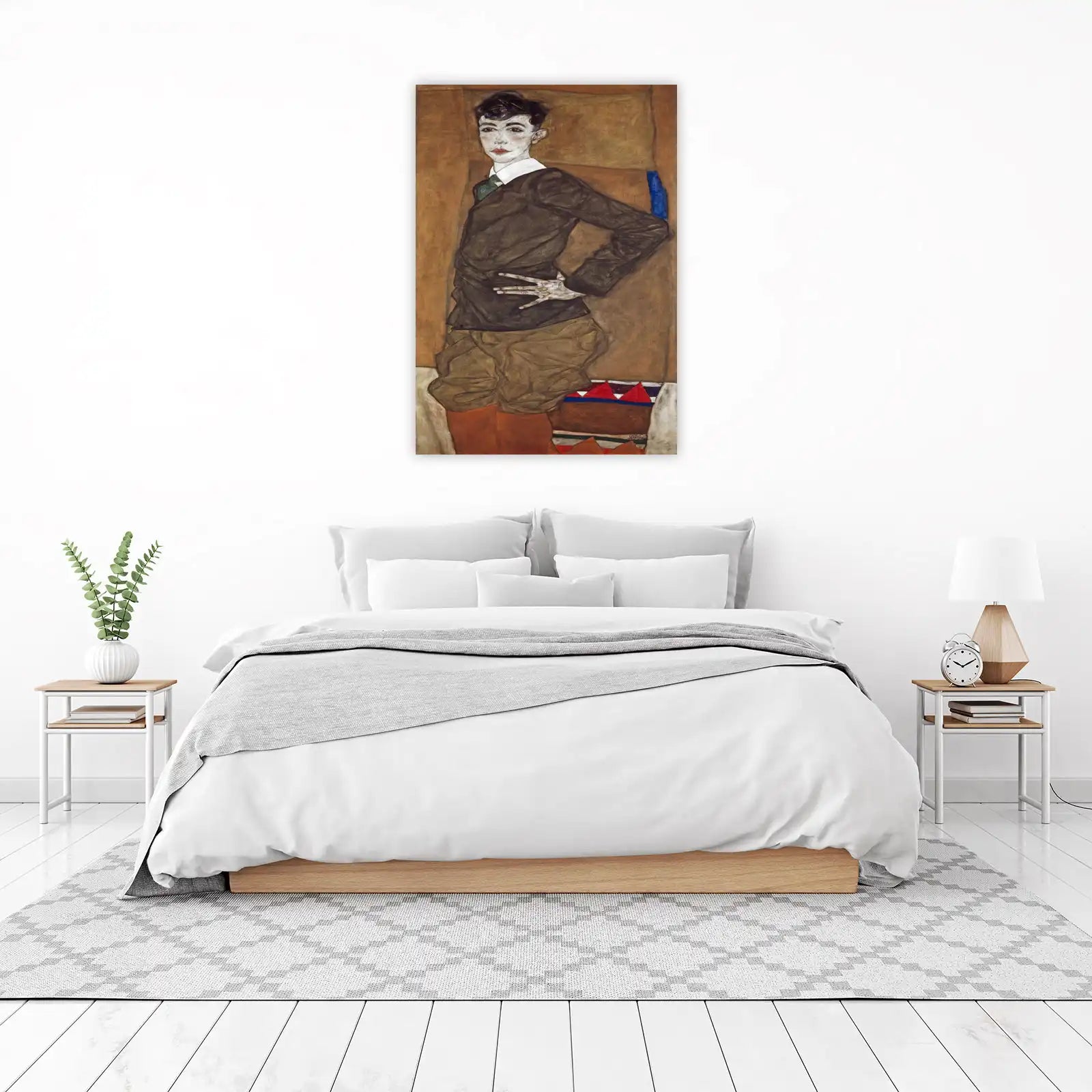 Egon Schiele Portrait on Canvas