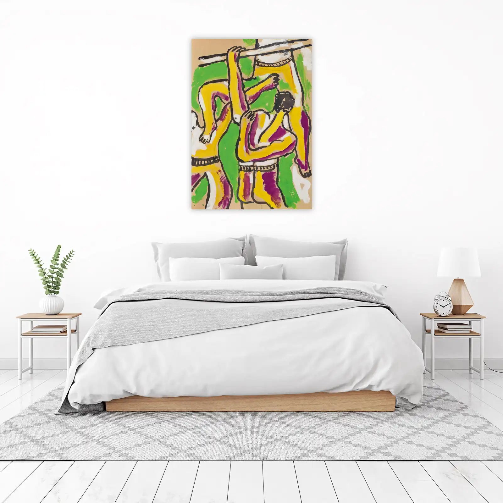 Vibrant Figures Abstract Art Wall Art