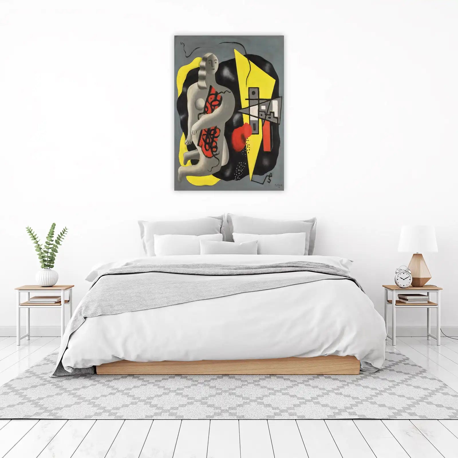 Abstract Figure Yellow Geometric Wall Art