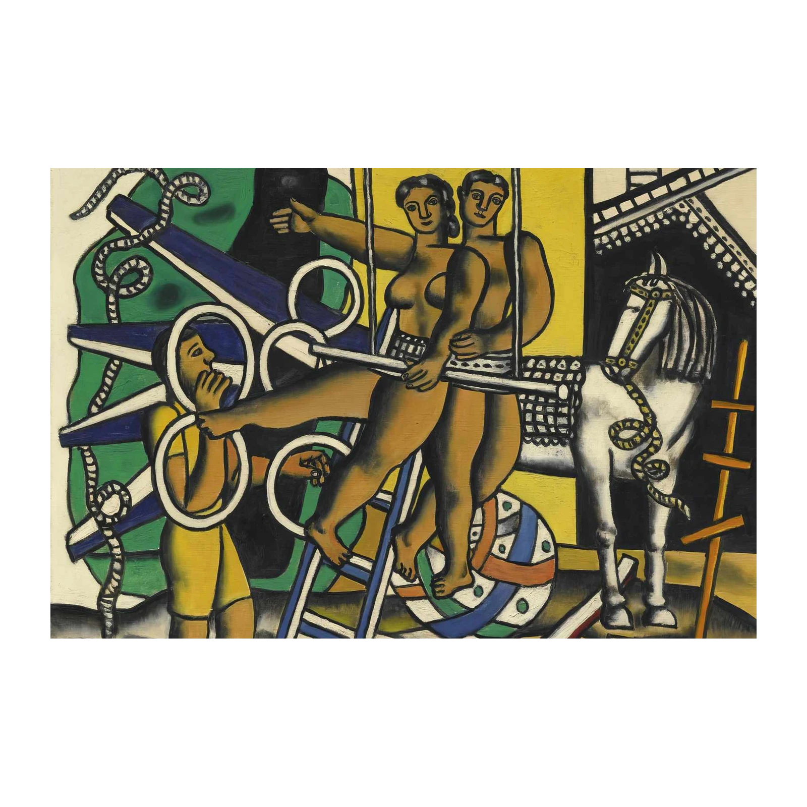 Dynamic Circus Performers Wall Art - Modern Art Decor