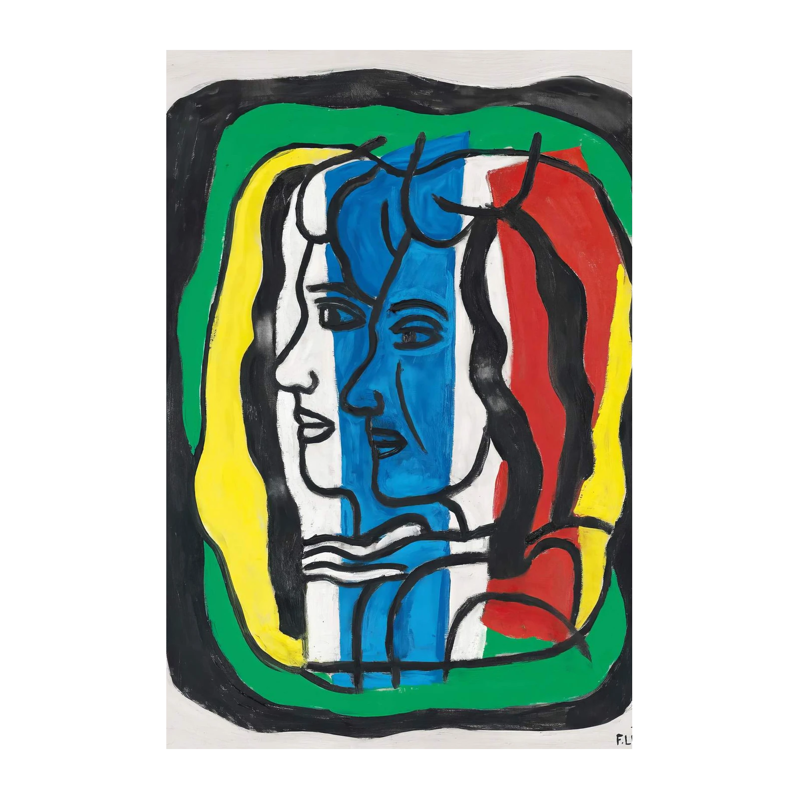 Bold Modern Faces Abstract Wall Art