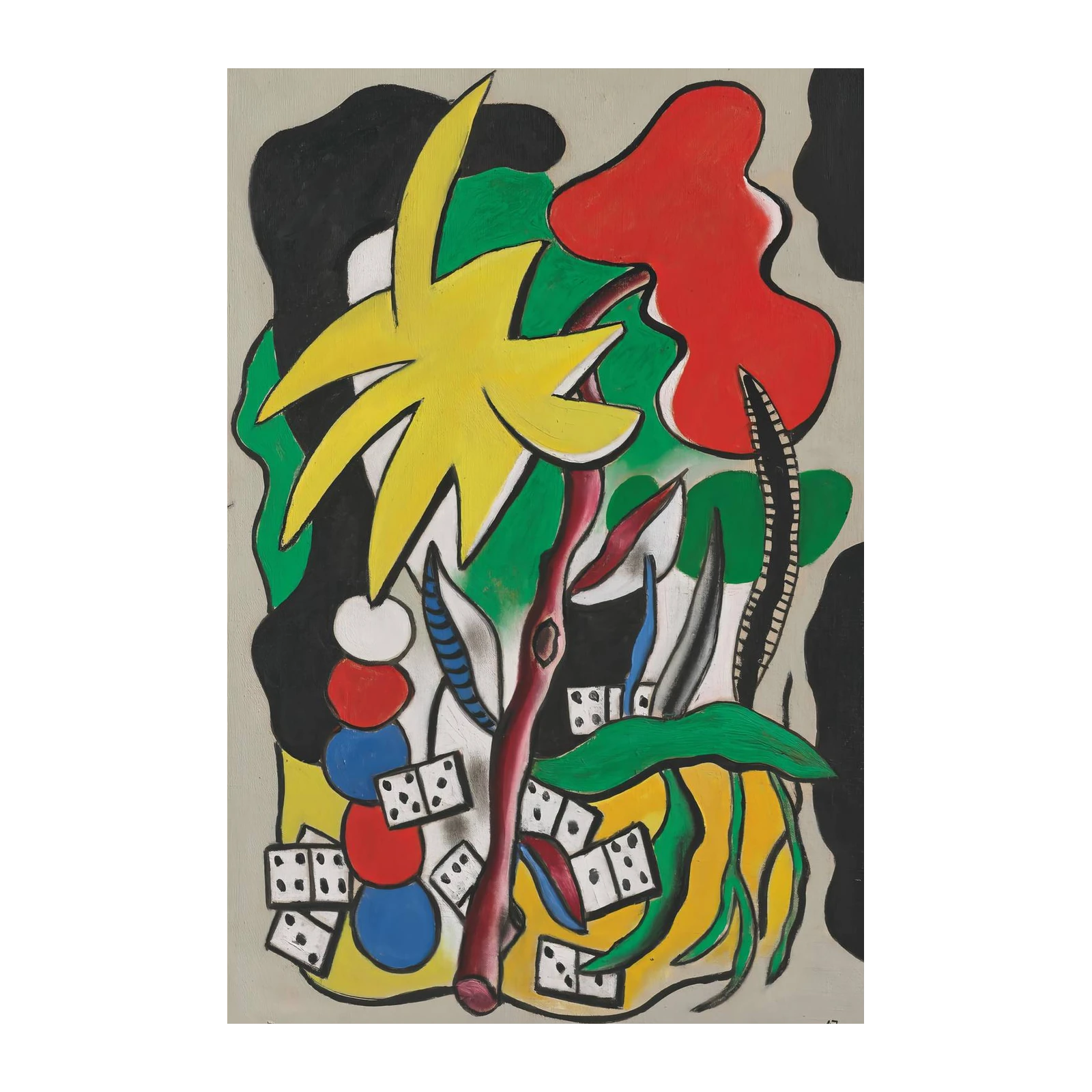 Vibrant Abstract Domino Composition Wall Art
