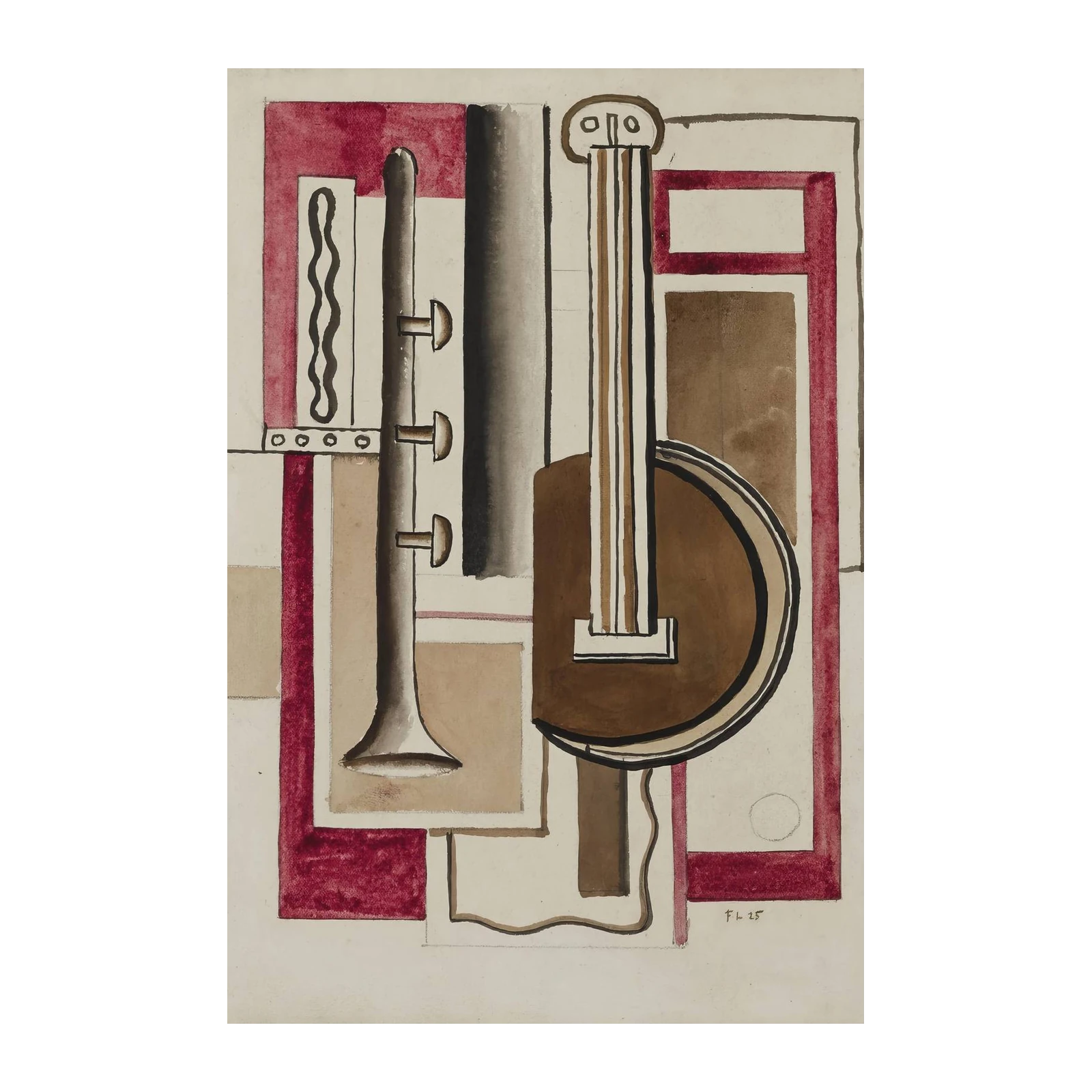 Abstract Musical Instruments Wall Art