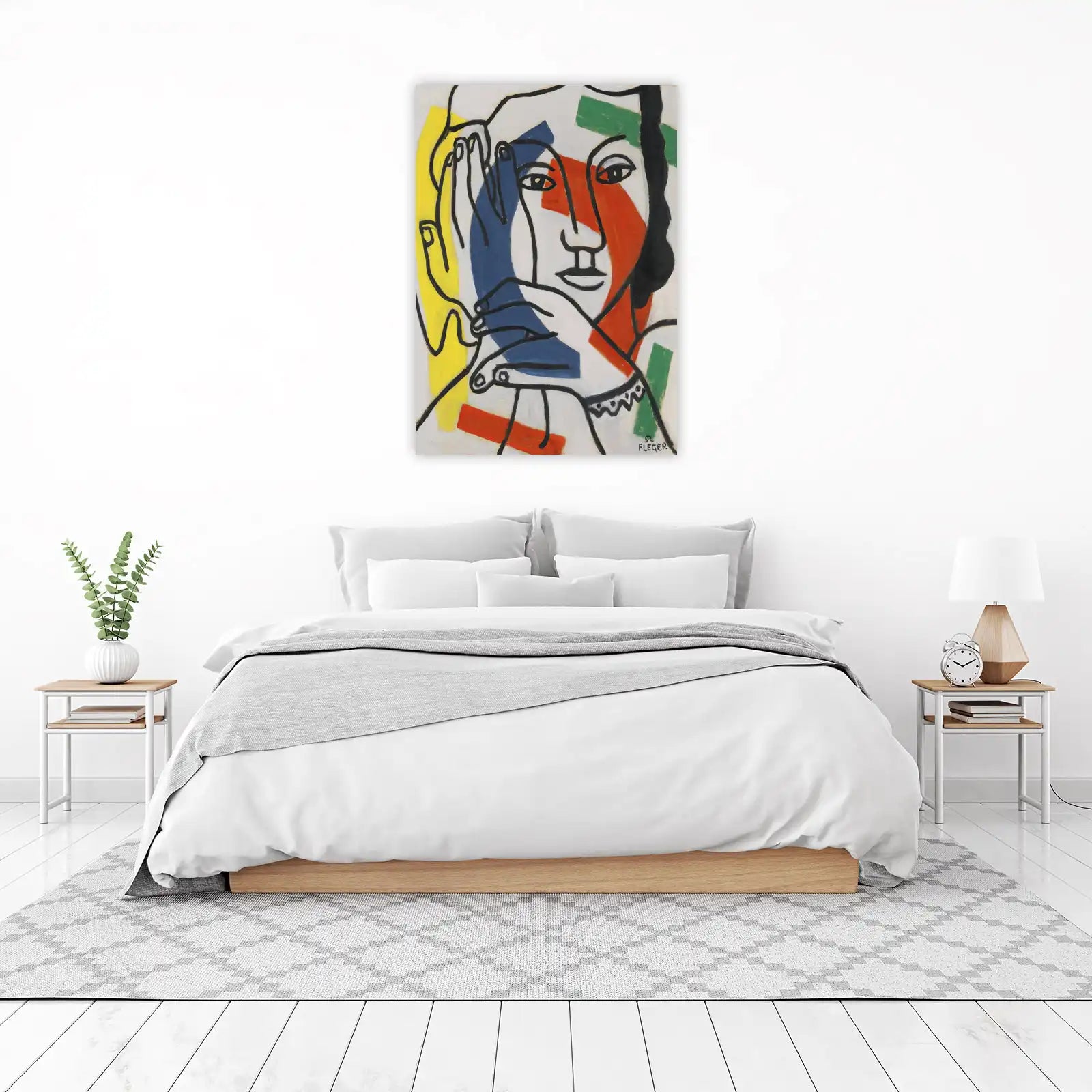 Abstract Face Bold Colors Portrait Wall Art