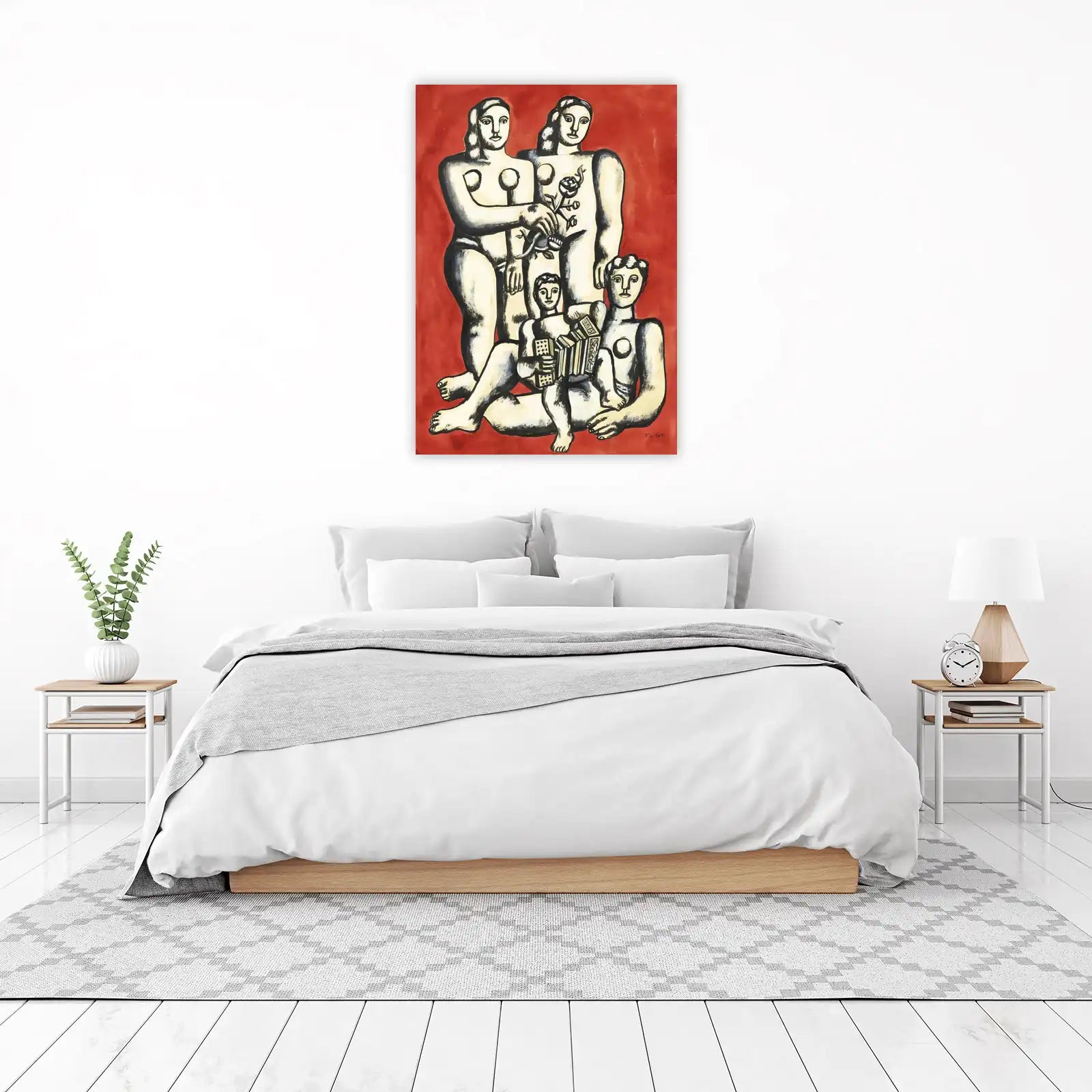 Surrealist Family Accordion & Rose Wall Art