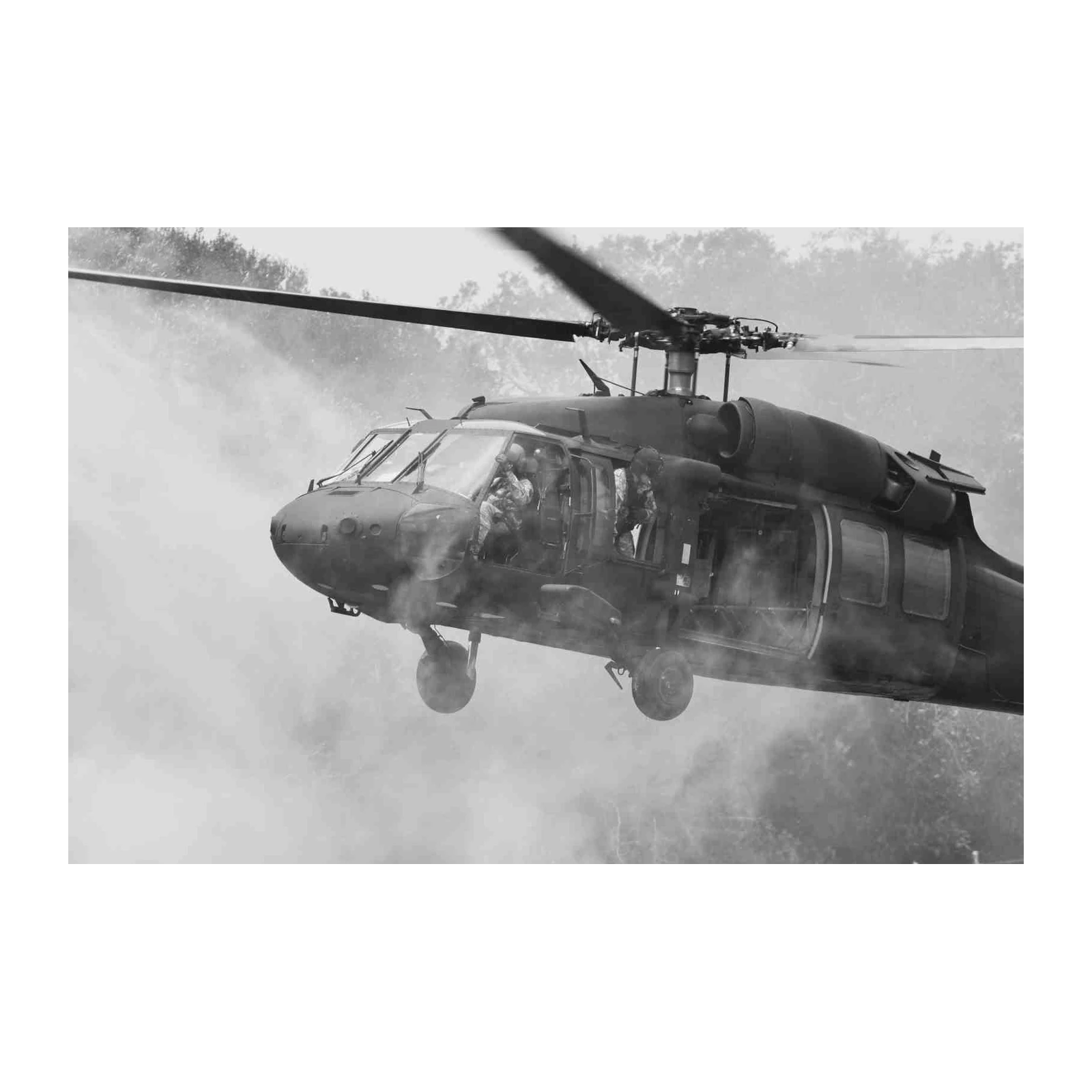 Elite Helicopter Mission BW Wall Art
