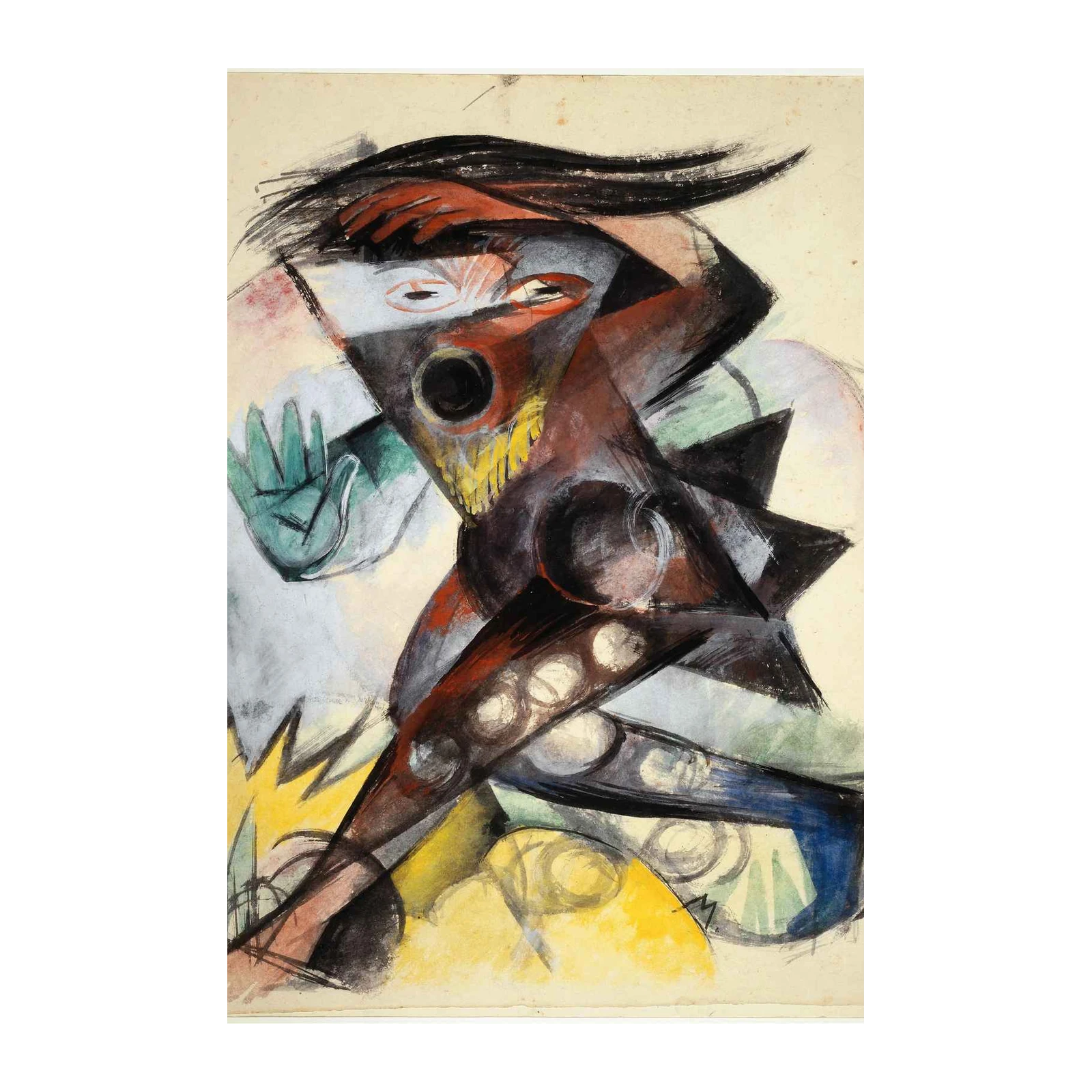 Dynamic Expressionist Figure Wall Art