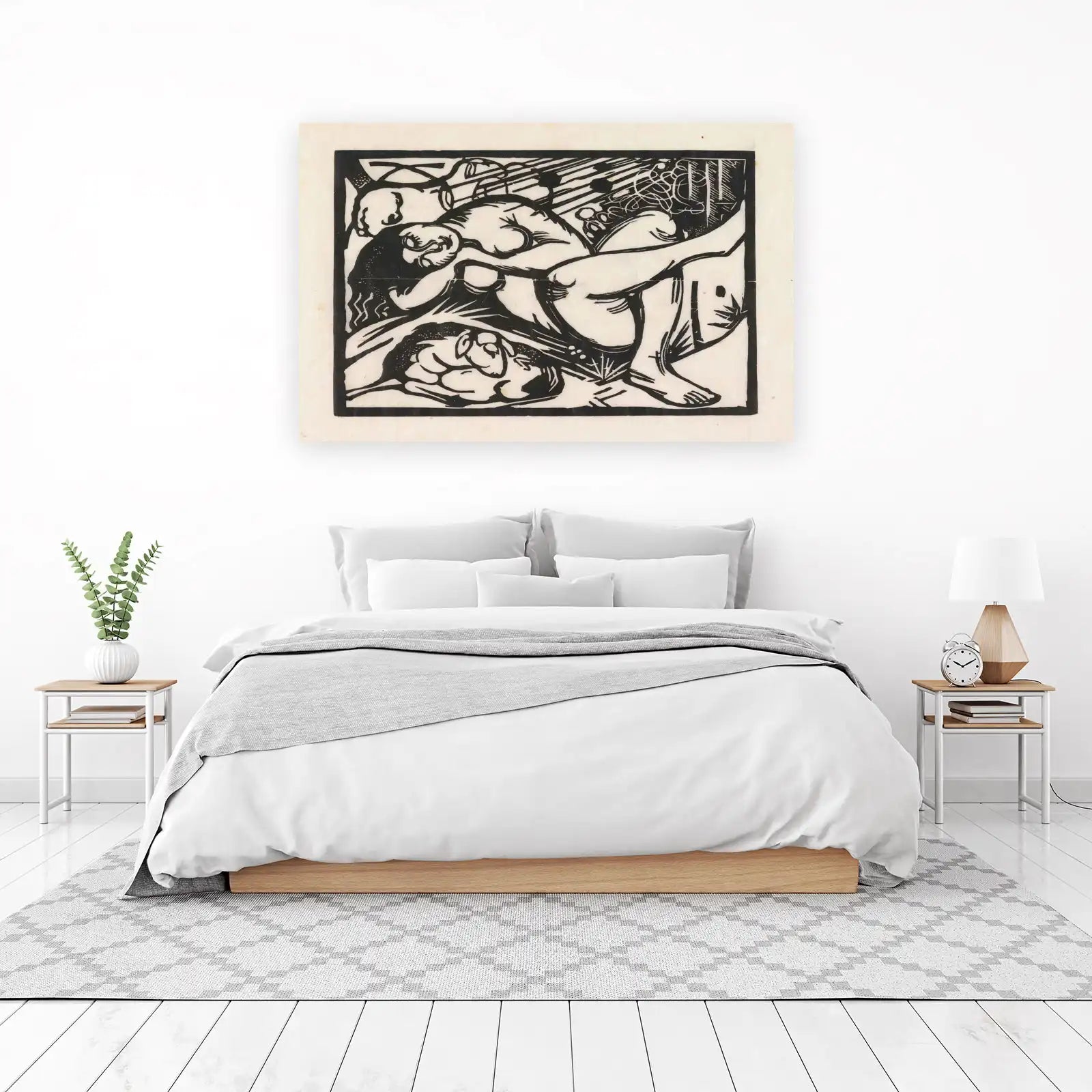 Expressionist Nude & Sheep Wall Art