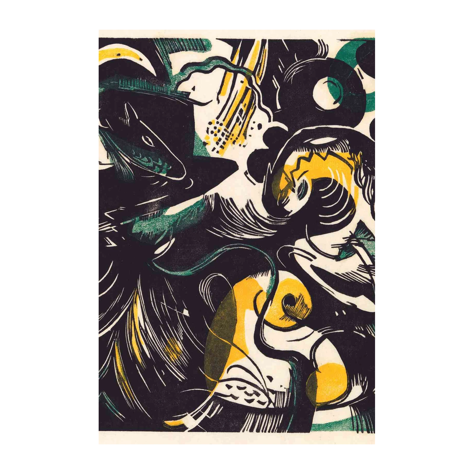 Abstract Horse & Moon Wall Art