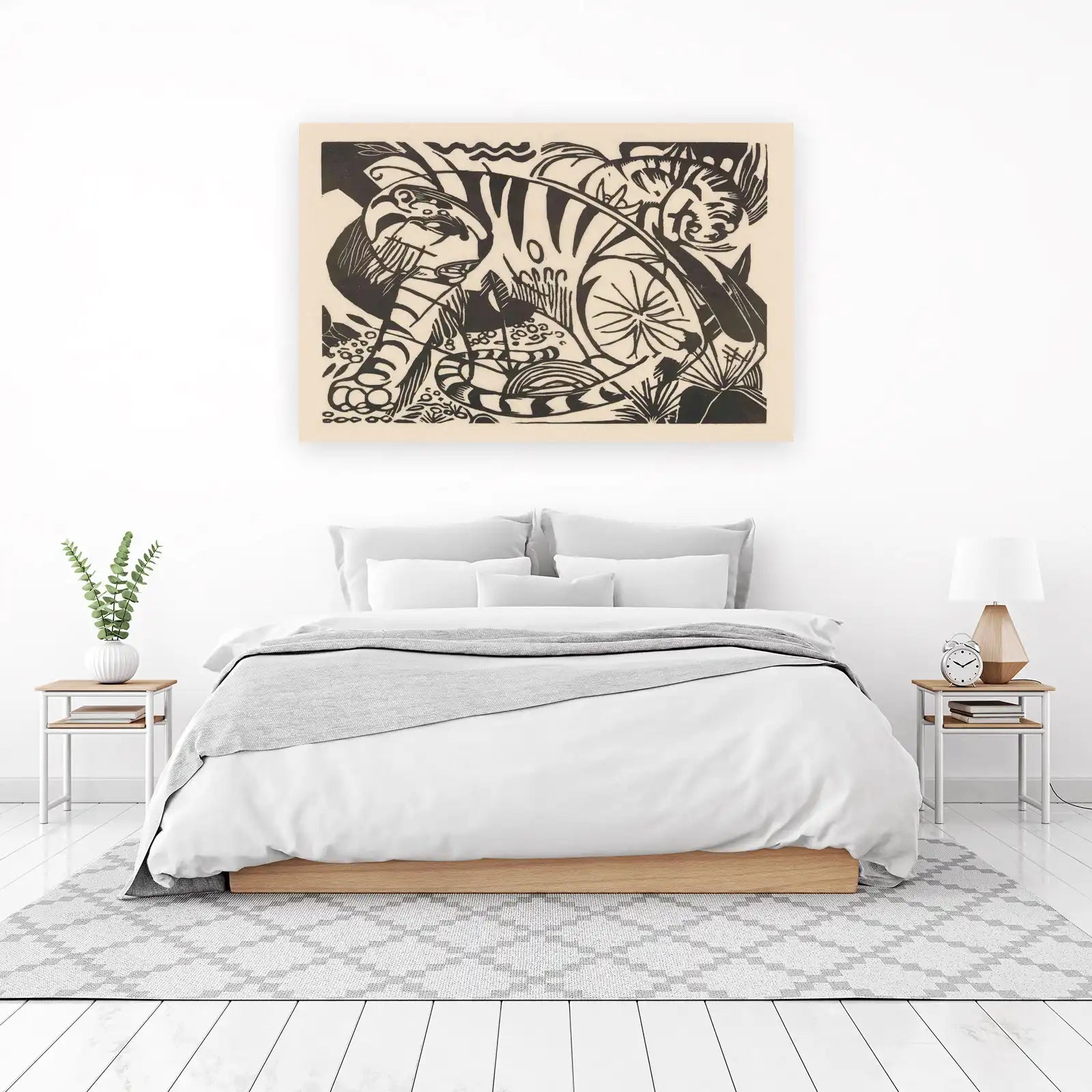 Bold Tiger in Jungle Wall Art - Wildlife Art