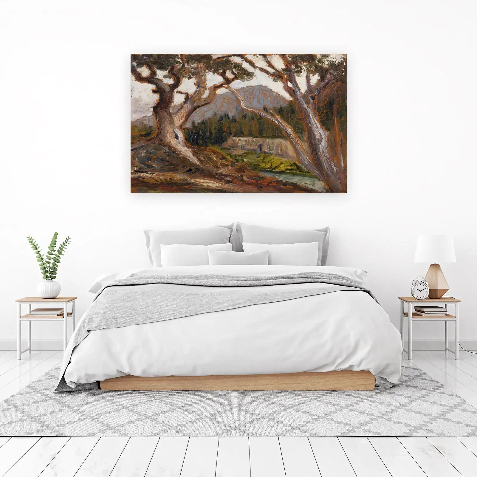 Rustic Nature Scene Grant Wood Wall Art