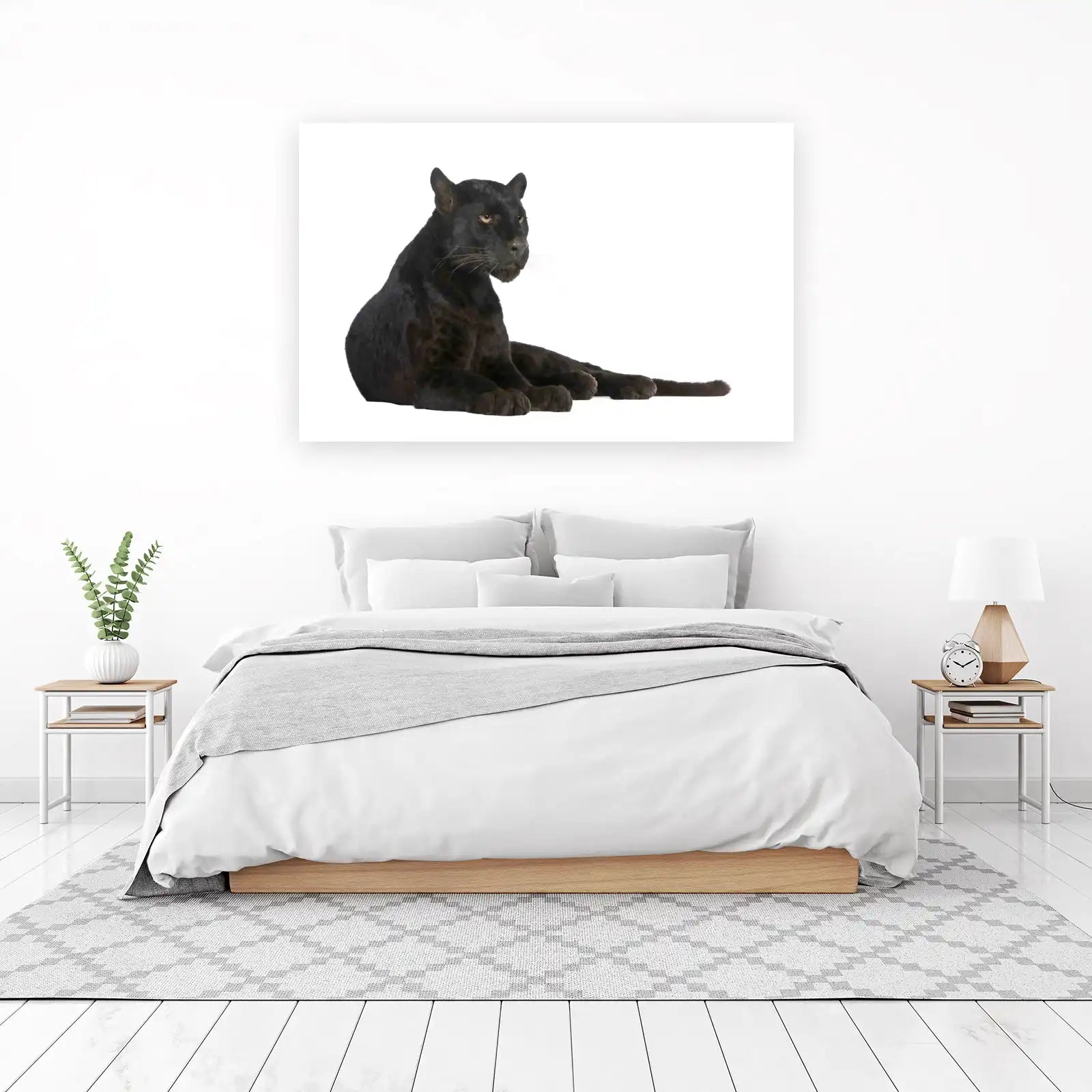 Majestic Black Panther Lounging Wall Art