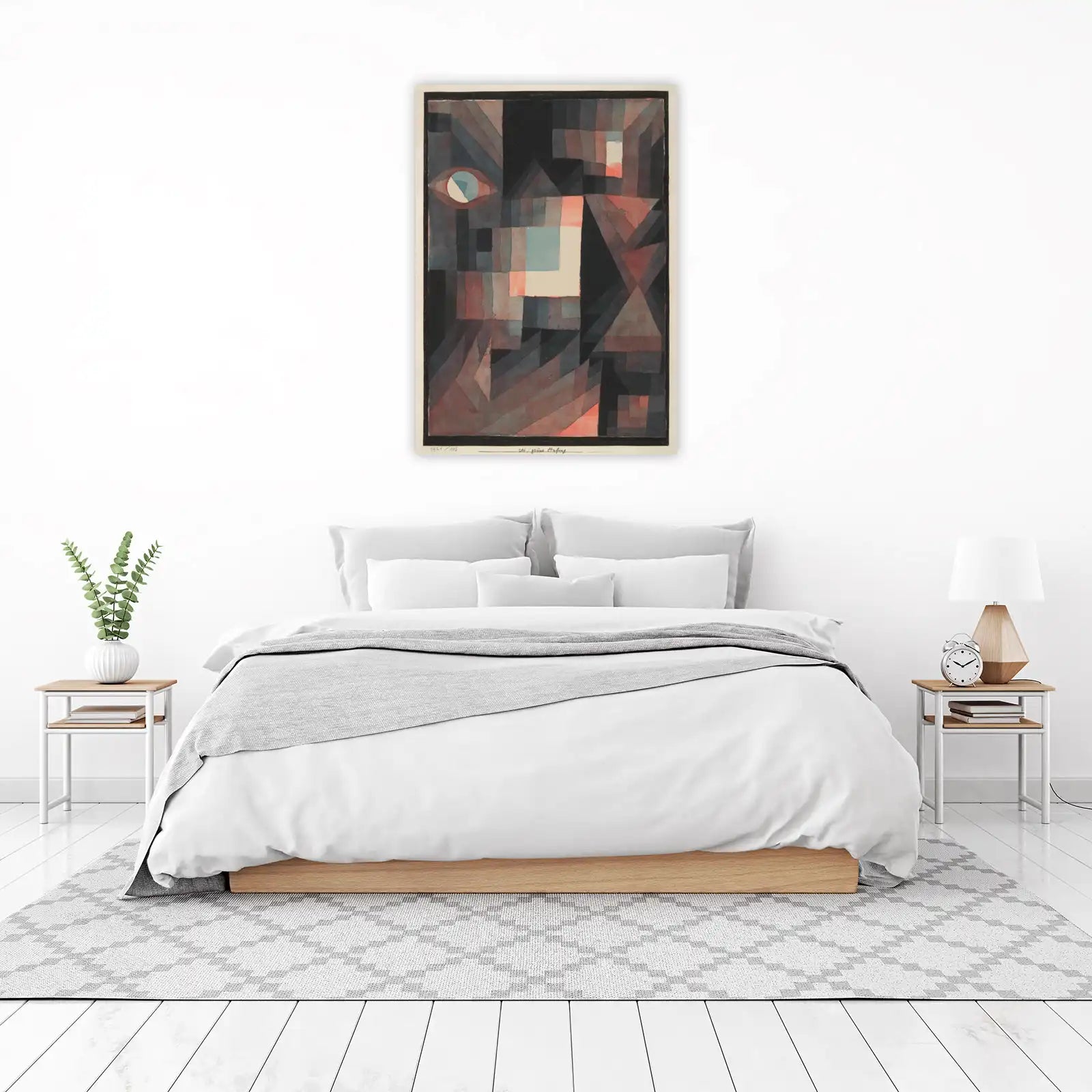 Abstract Geometric Red & Blue Eye Wall Art