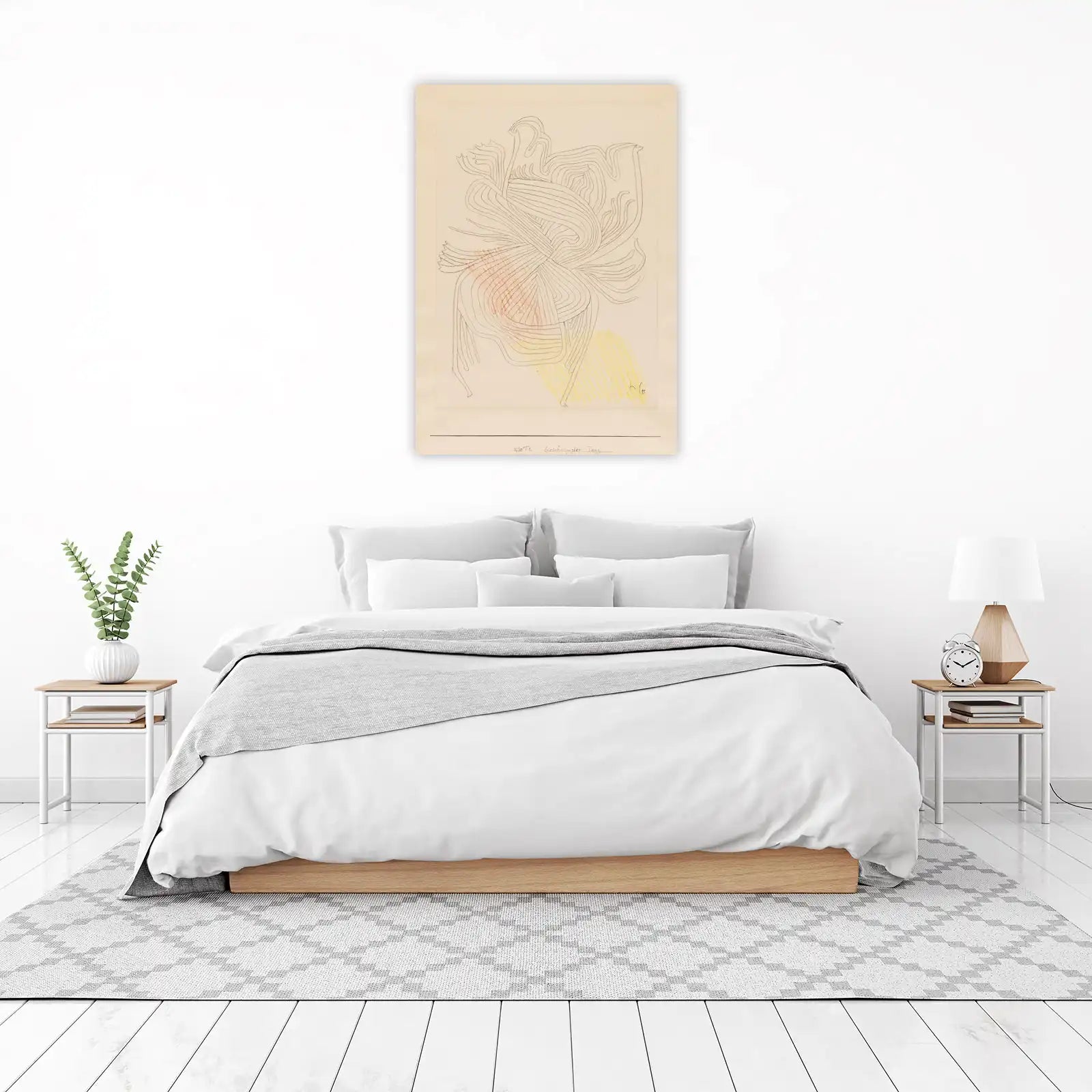 Abstract Dance Sketch "Geschwungener Tanz" Wall Art