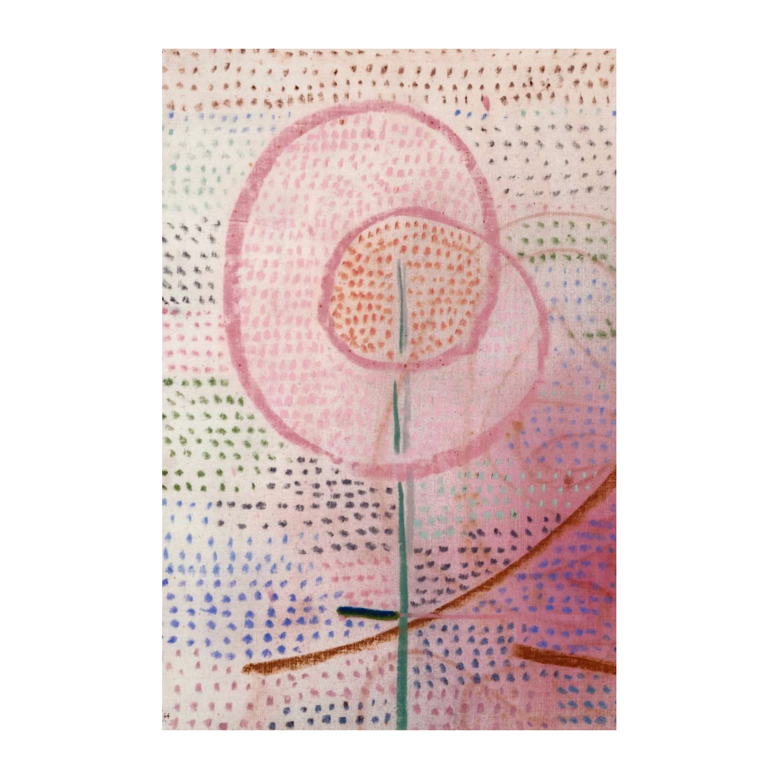 Whimsical Pink Abstract Bloom Wall Art