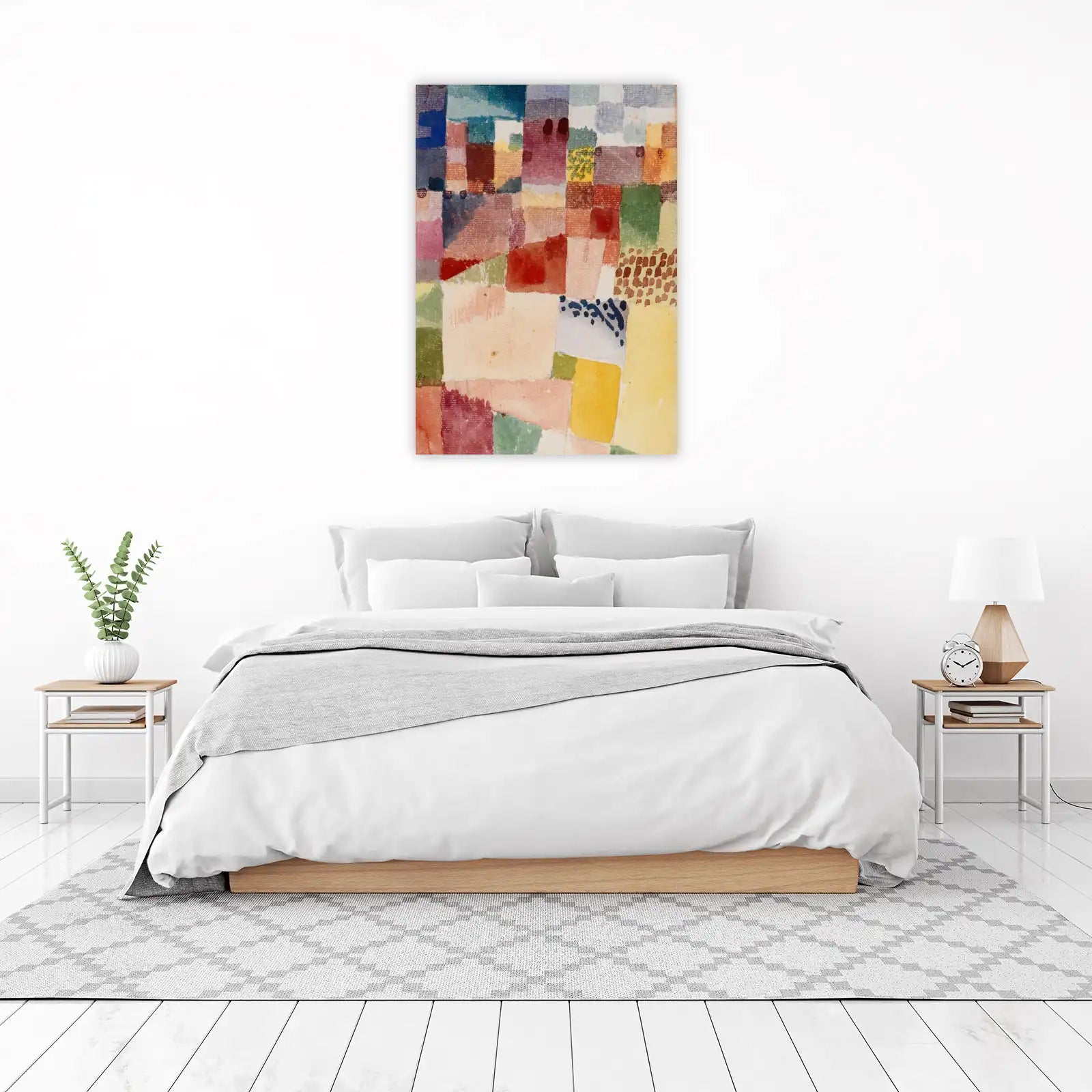 Abstract Geometric Patchwork Wall Art