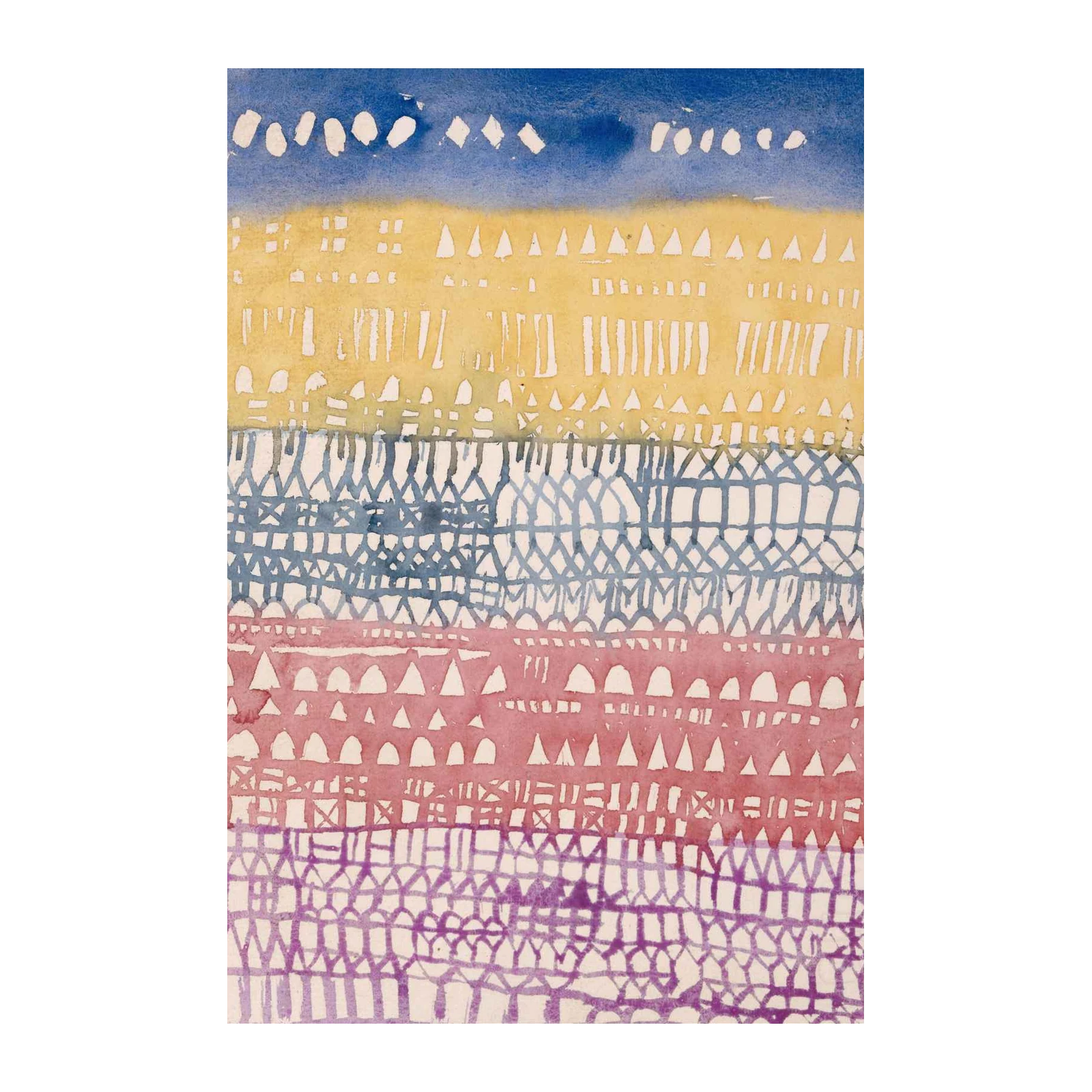 Abstract Geometric Watercolor Wall Art