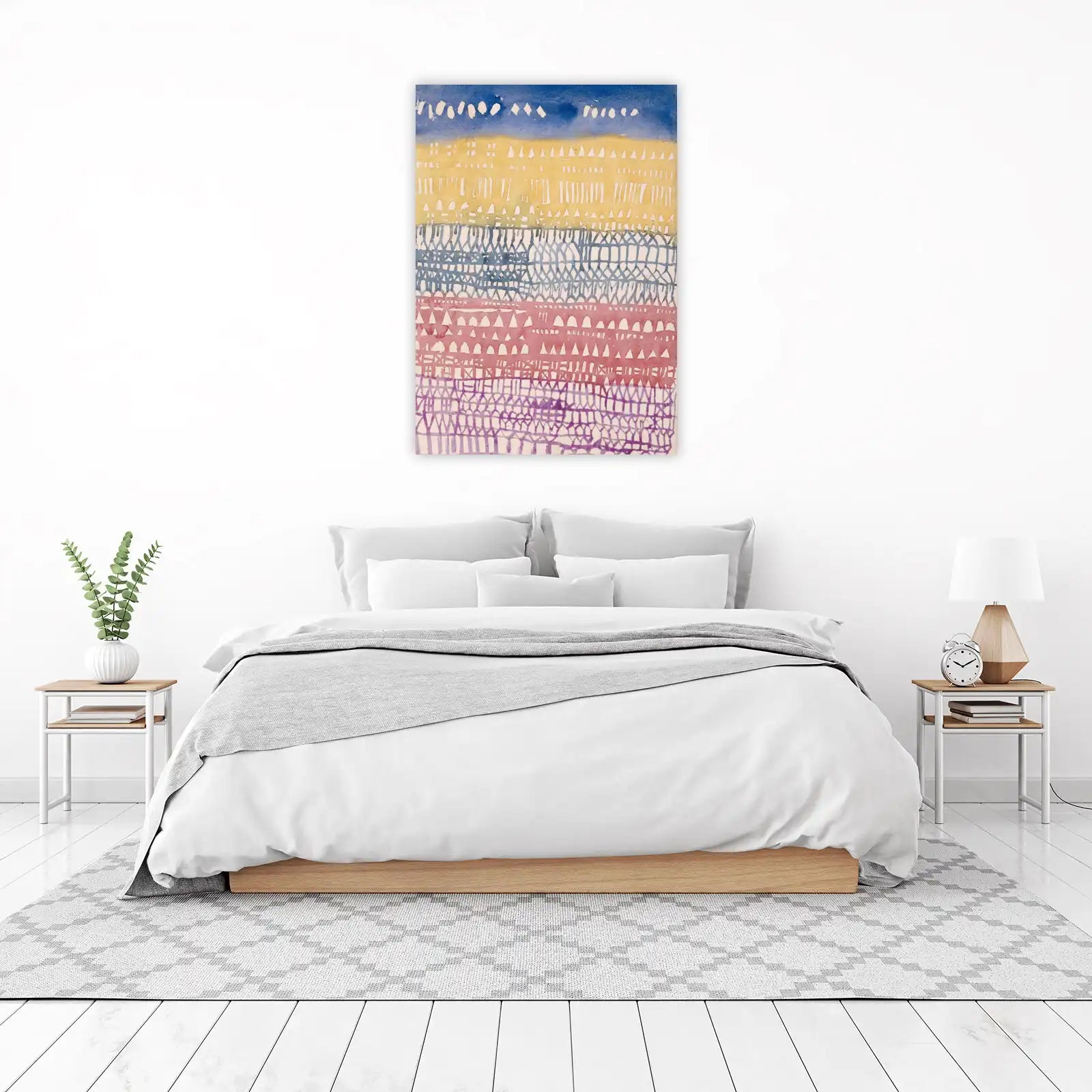 Abstract Geometric Watercolor Wall Art