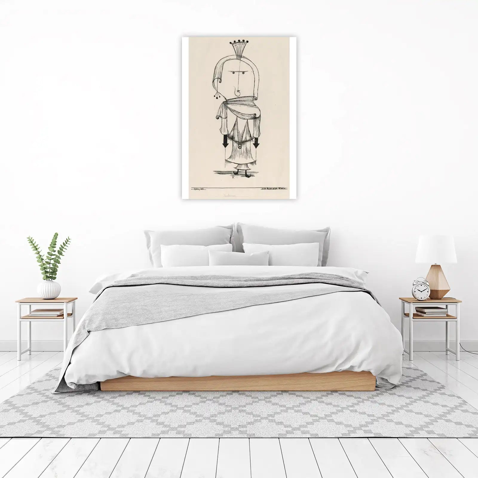 Abstract Figure Crowned Wall Art