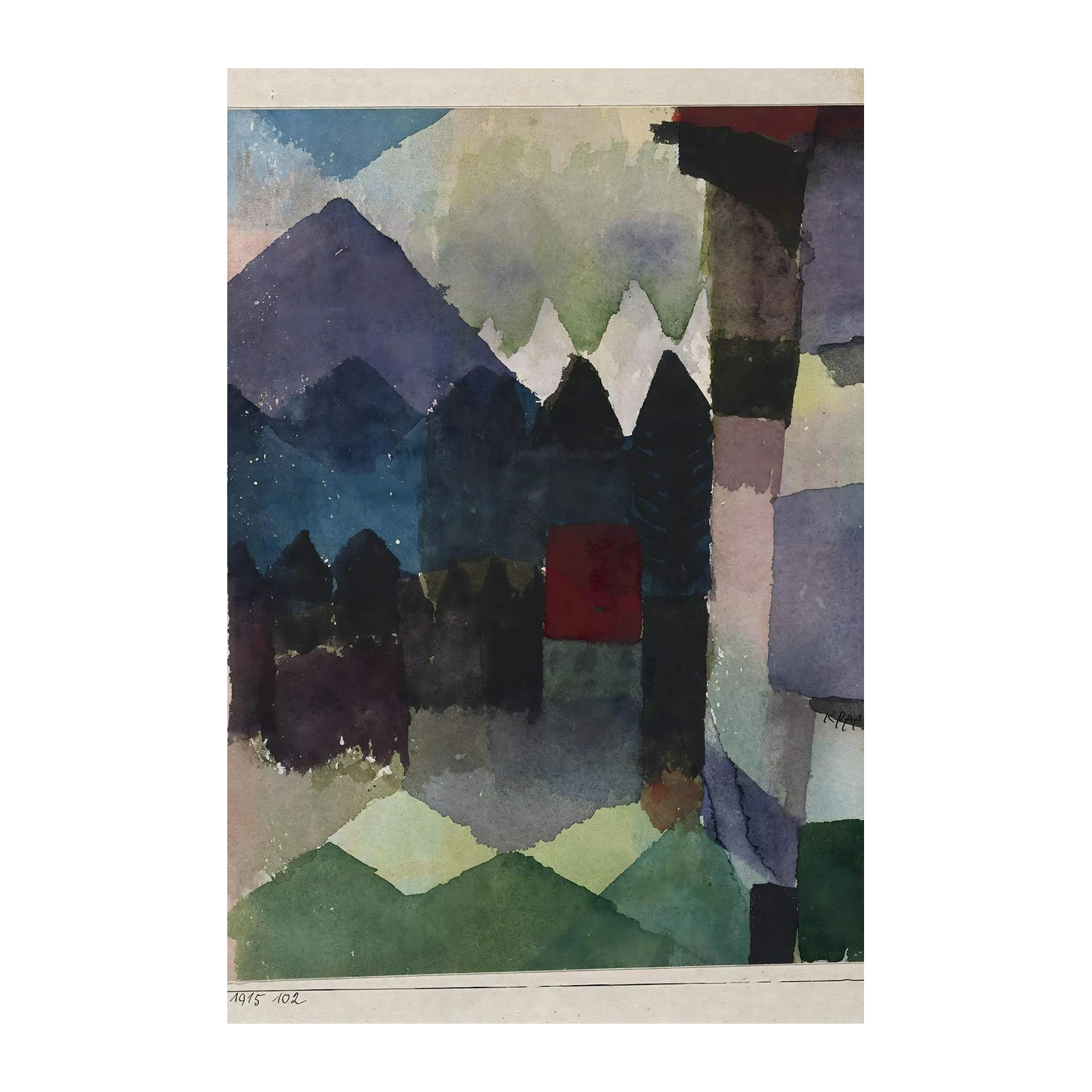 Paul Klee Mountain Landscape Wall Art