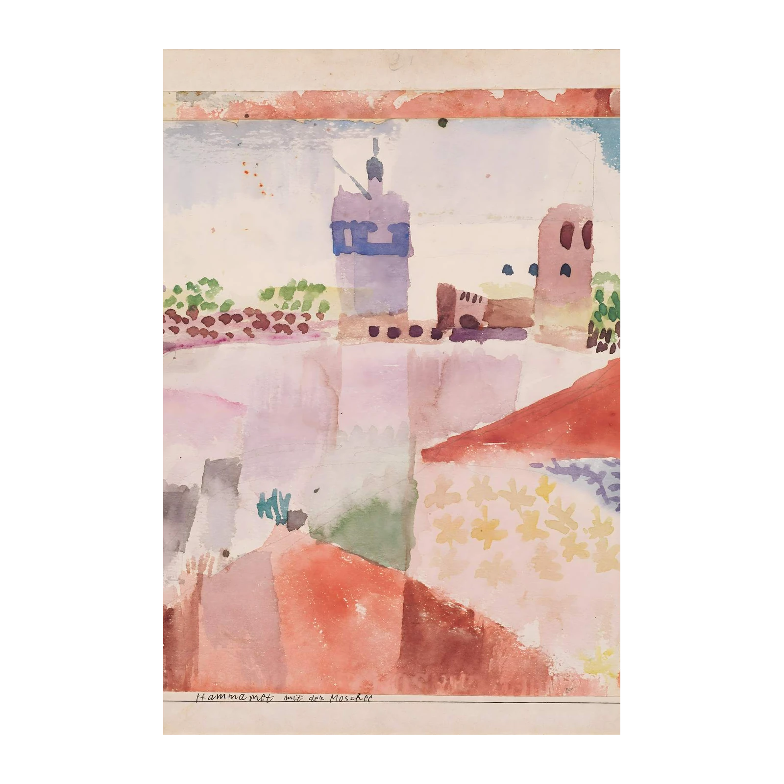 Abstract Cityscape Watercolor Wall Art