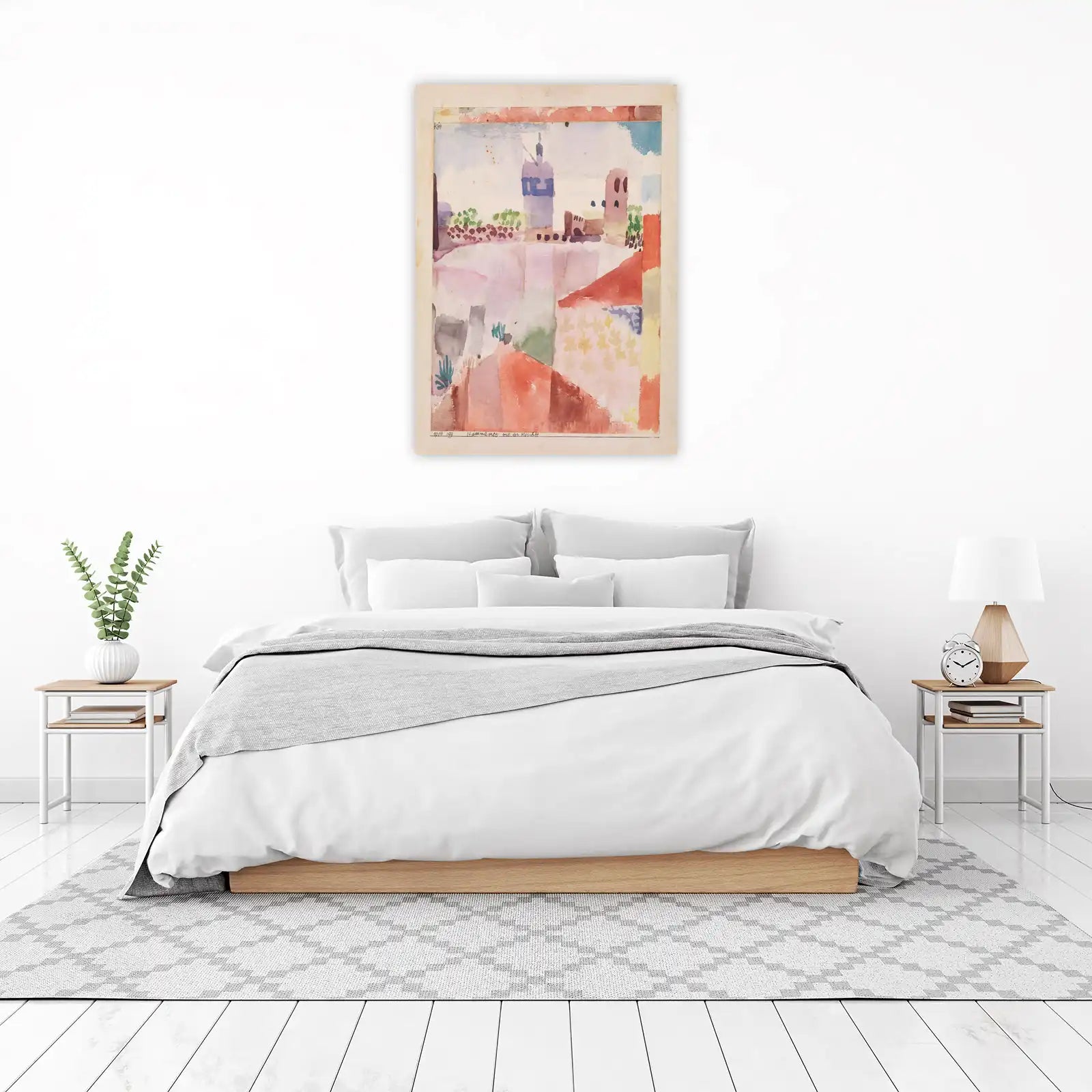 Abstract Cityscape Watercolor Wall Art