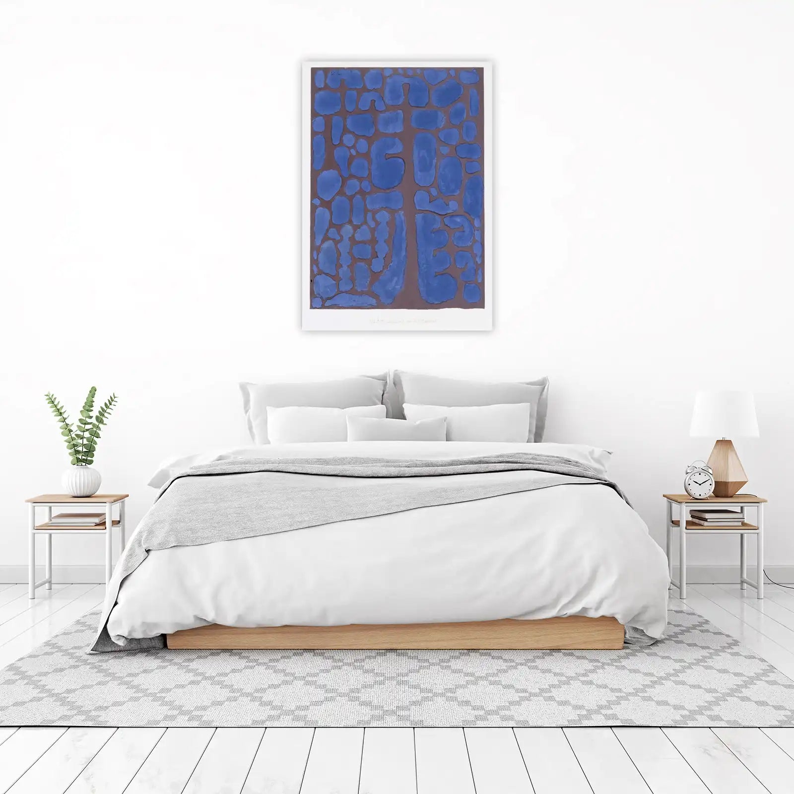 Abstract Blue Forms Wall Art | Modern Wall Art